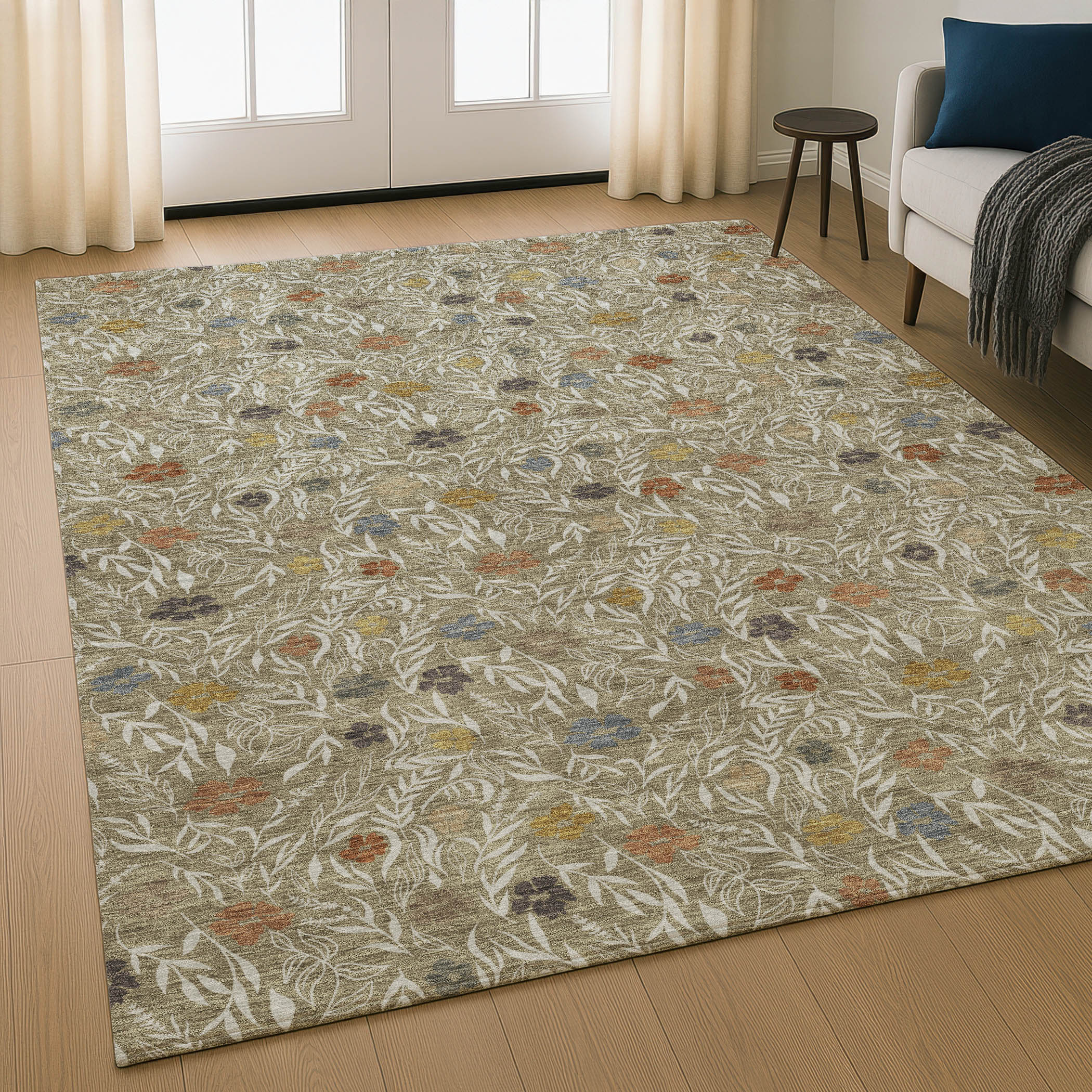 Dalyn Soft Essentials SE4 Coffee Area Rug Room Scene