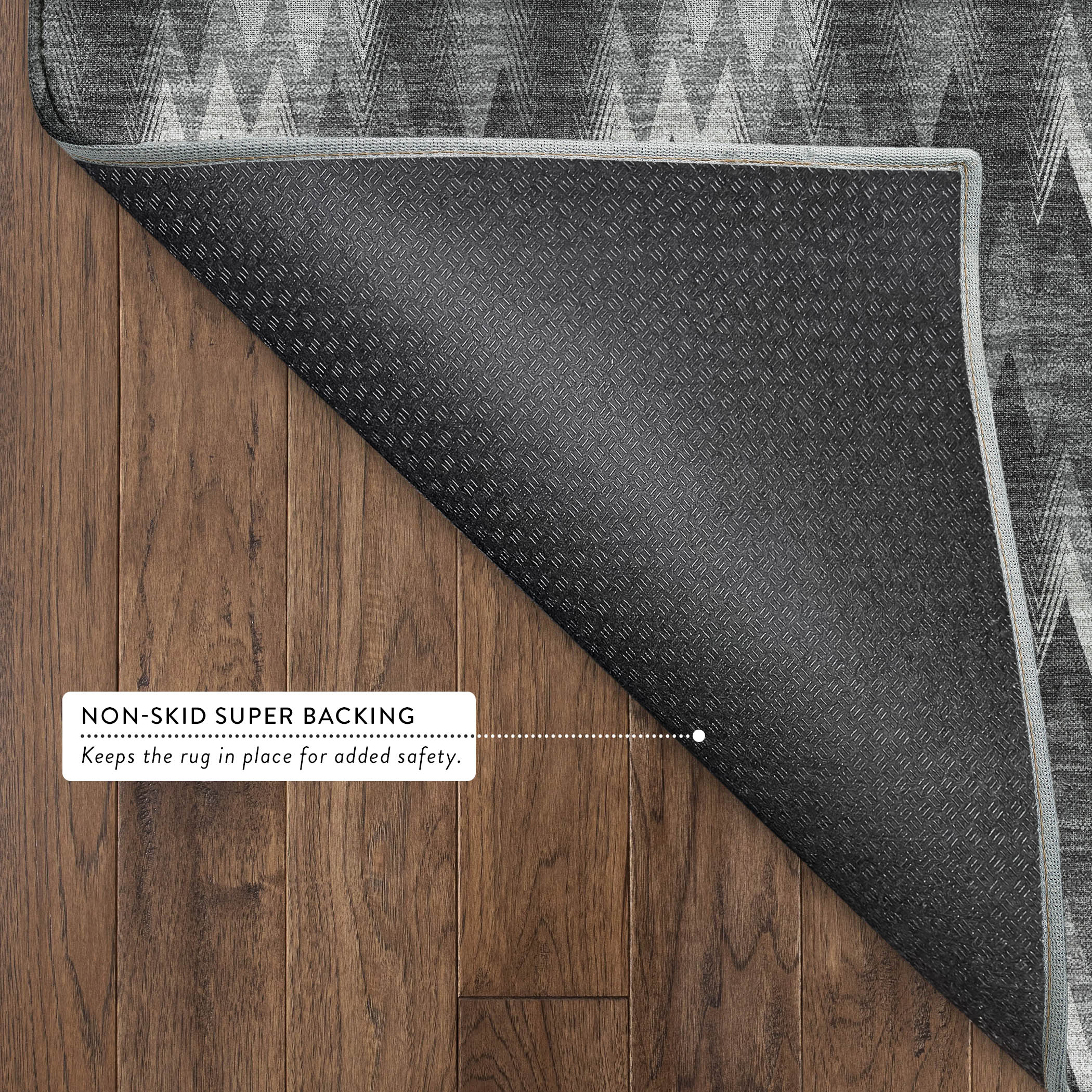 Dalyn Soft Essentials SE5 Black Area Rug Back