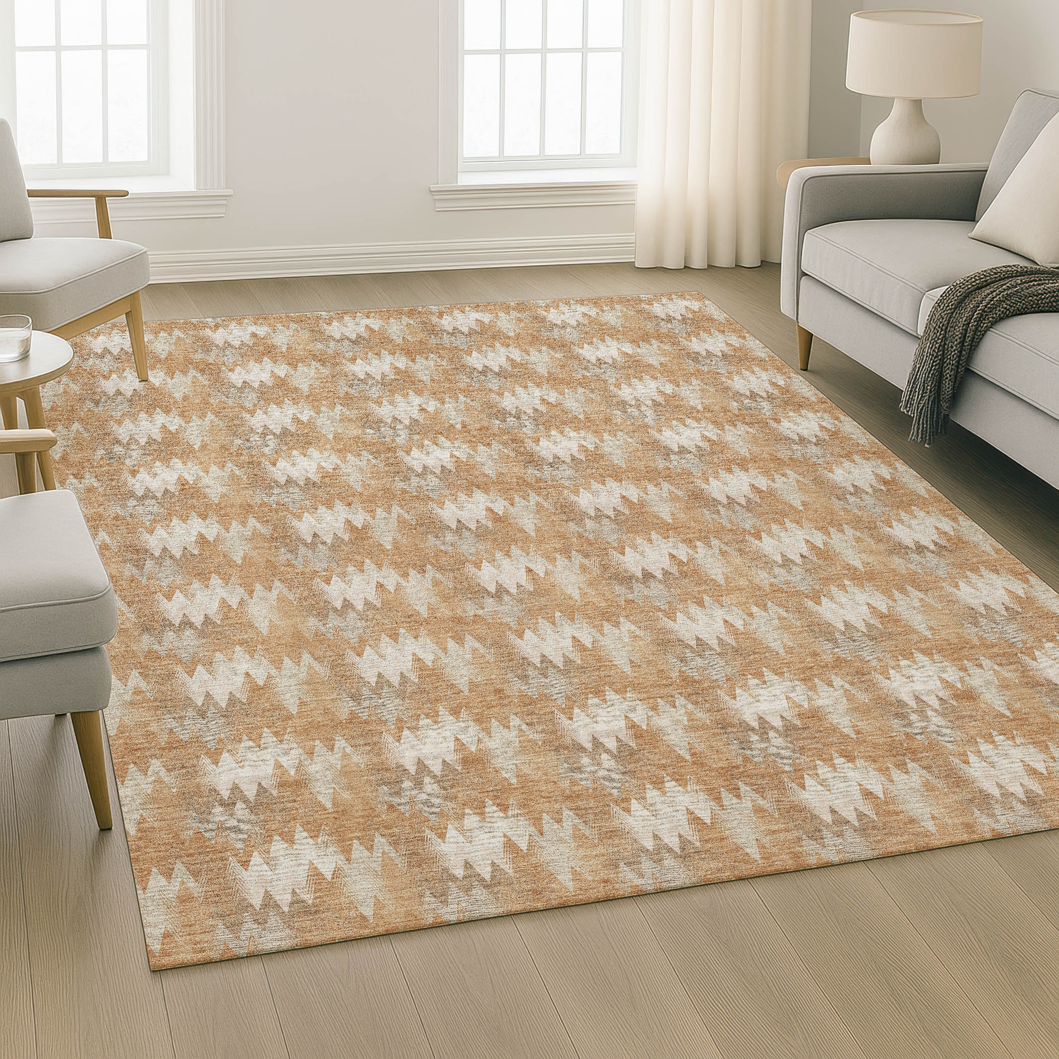 Dalyn Soft Essentials SE5 Copper Area Rug Room Scene