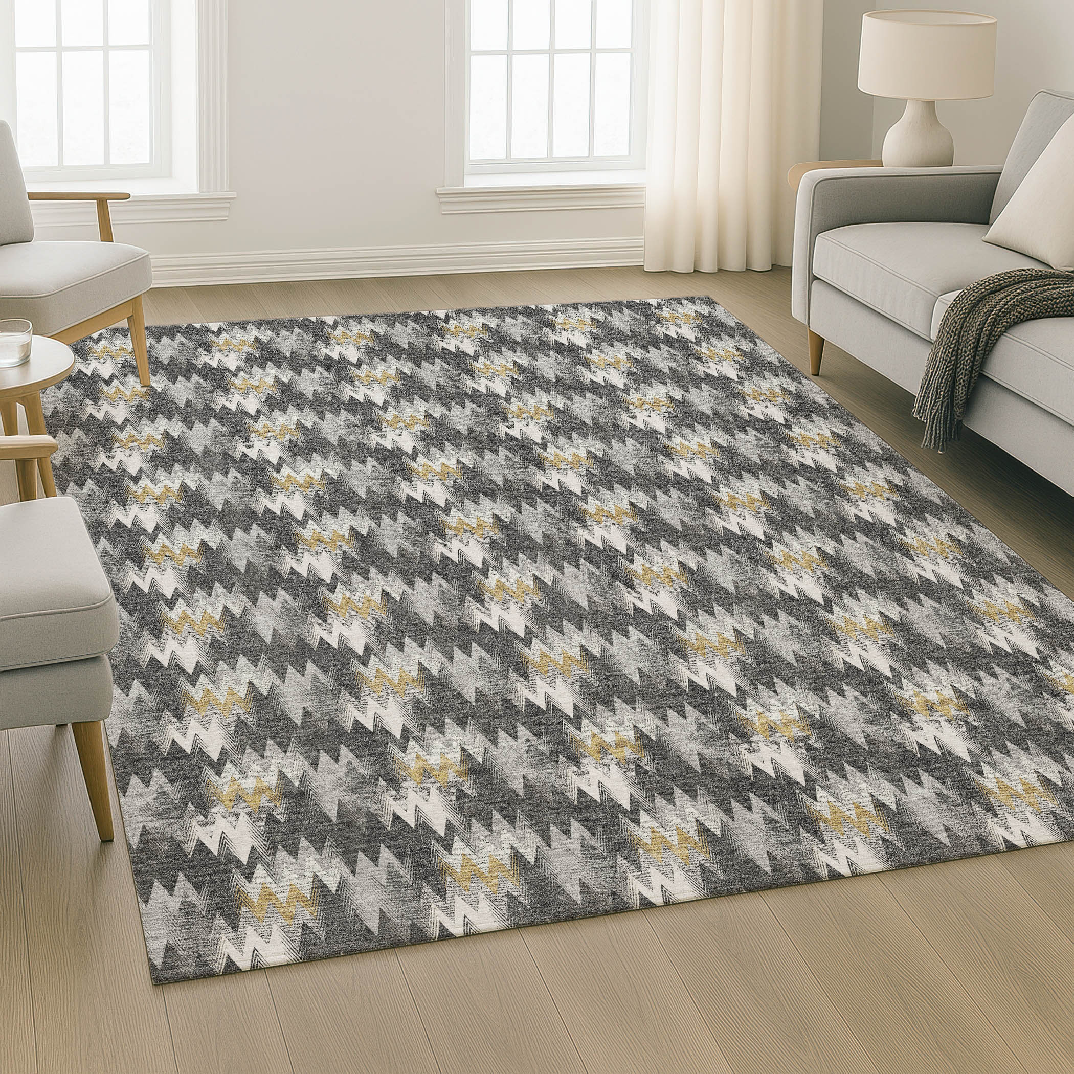 Dalyn Soft Essentials SE5 Graphite Area Rug Room Scene