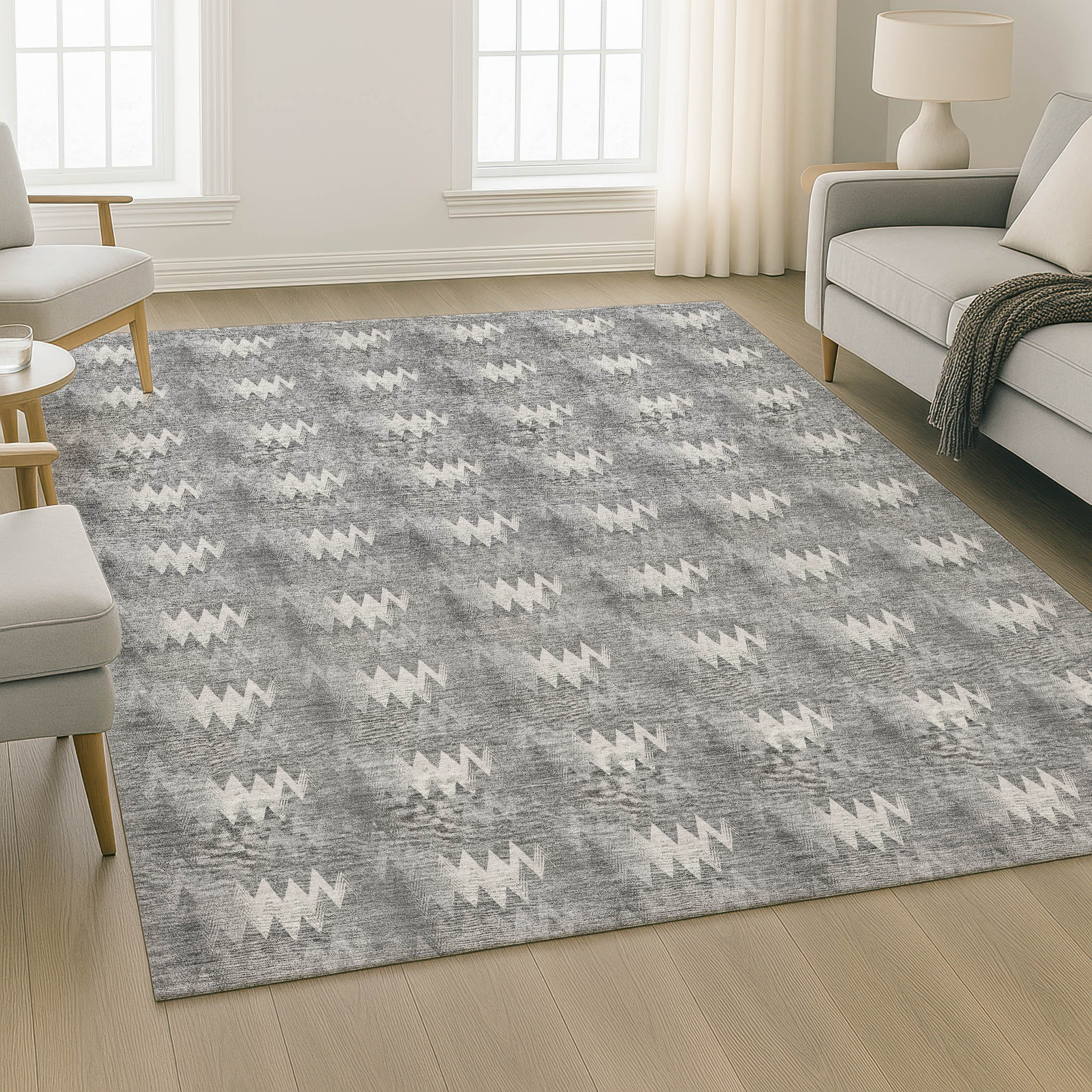 Dalyn Soft Essentials SE5 Gray Area Rug Room Scene