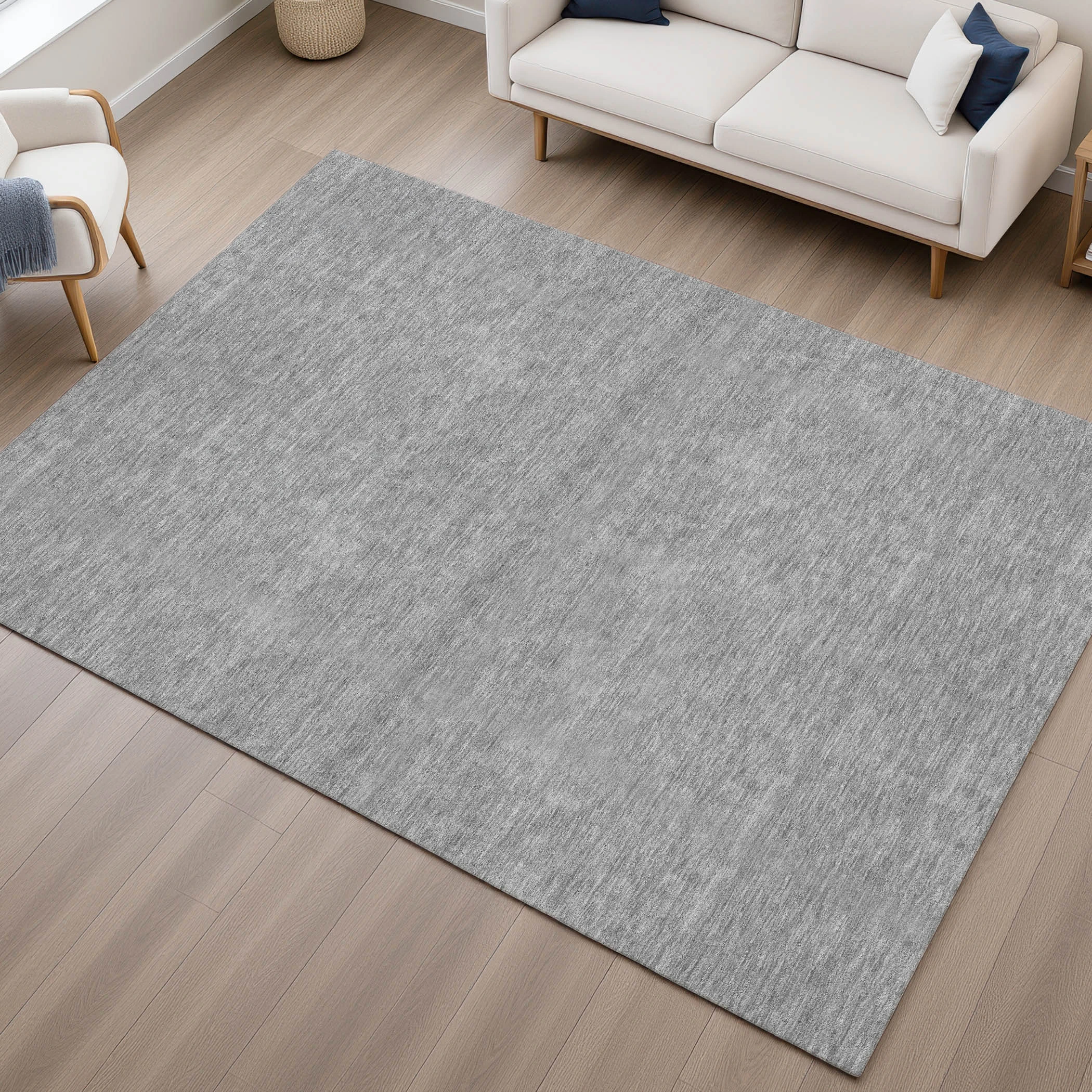 Dalyn Soft Essentials SE6 Gray Area Rug Room Scene