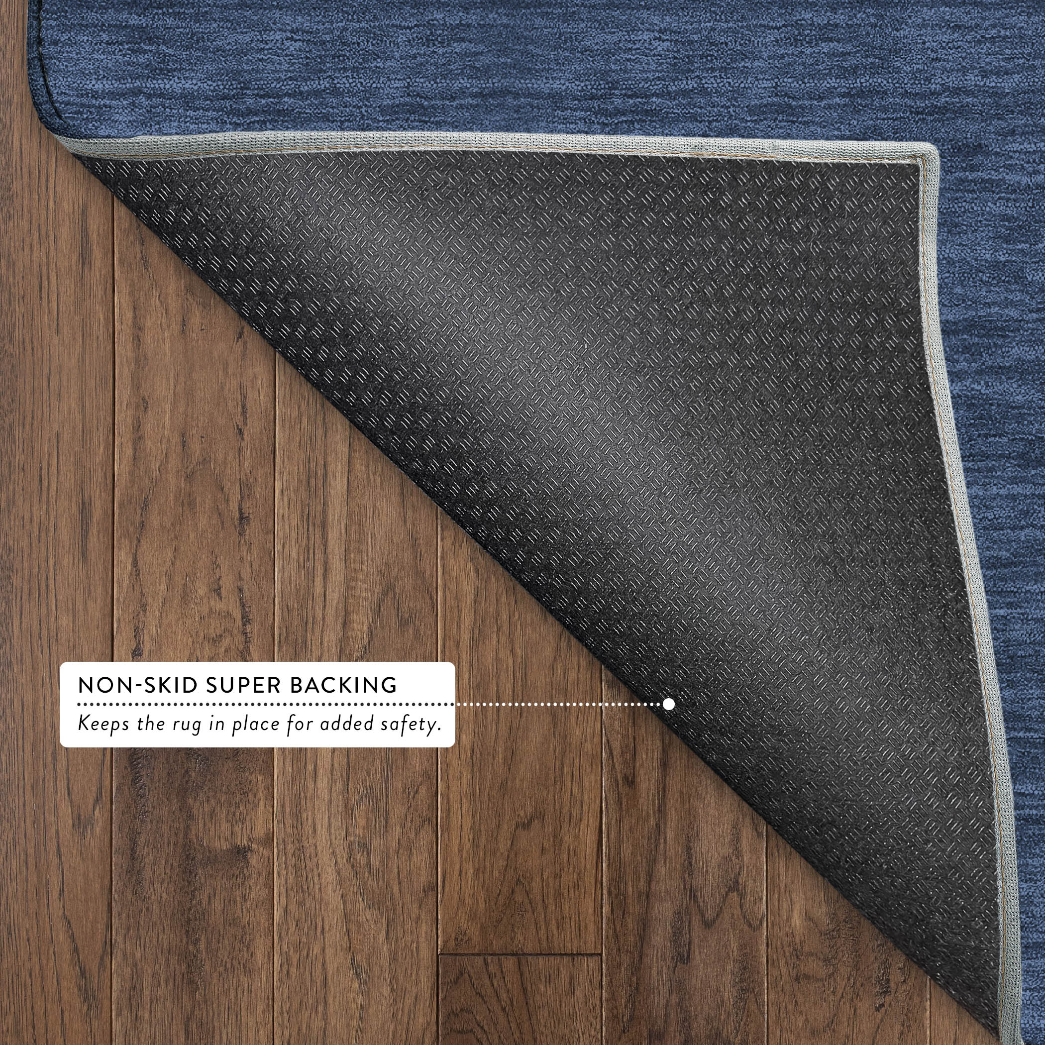 Dalyn Soft Essentials SE6 Navy Area Rug Back