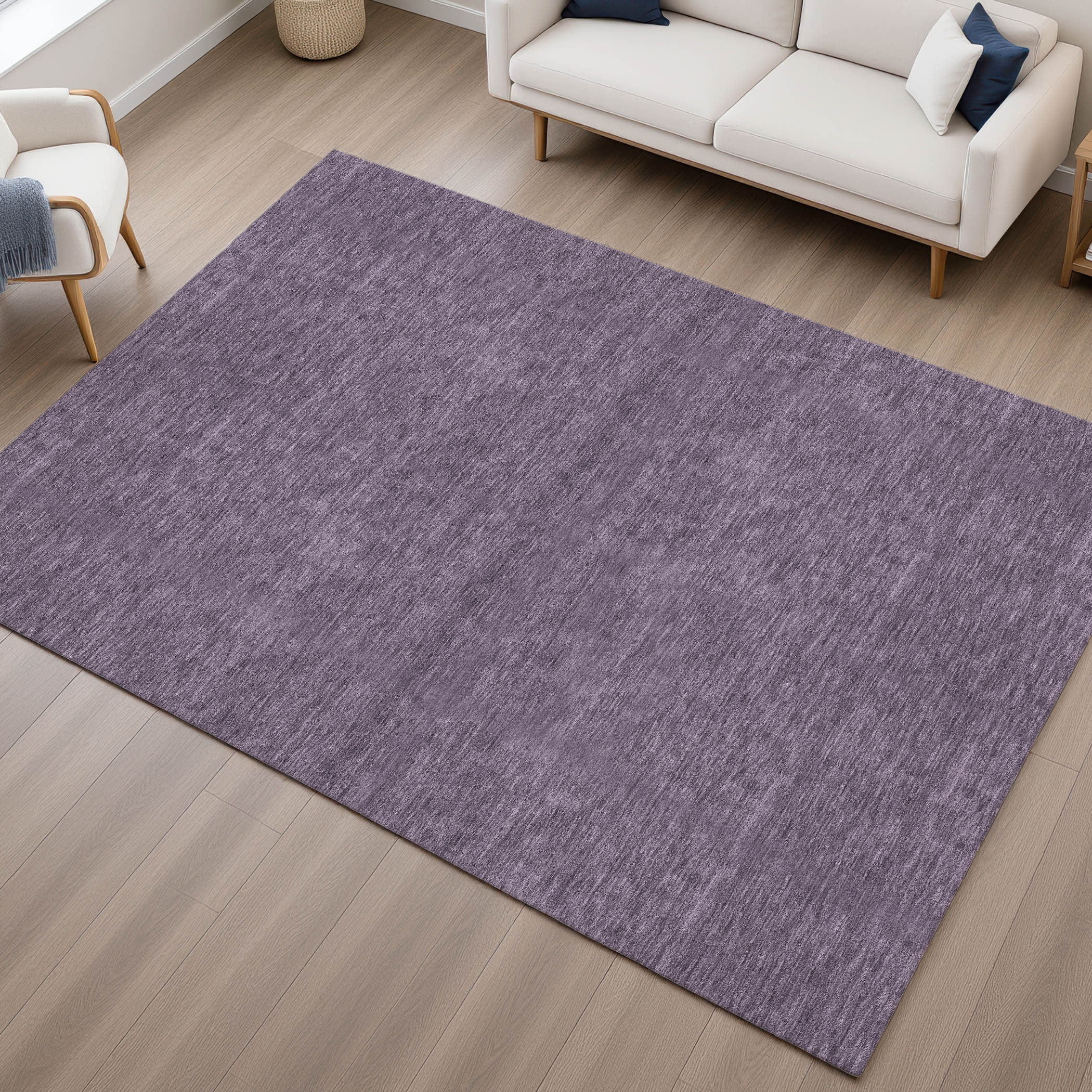 Dalyn Soft Essentials SE6 Plum Area Rug Room Scene
