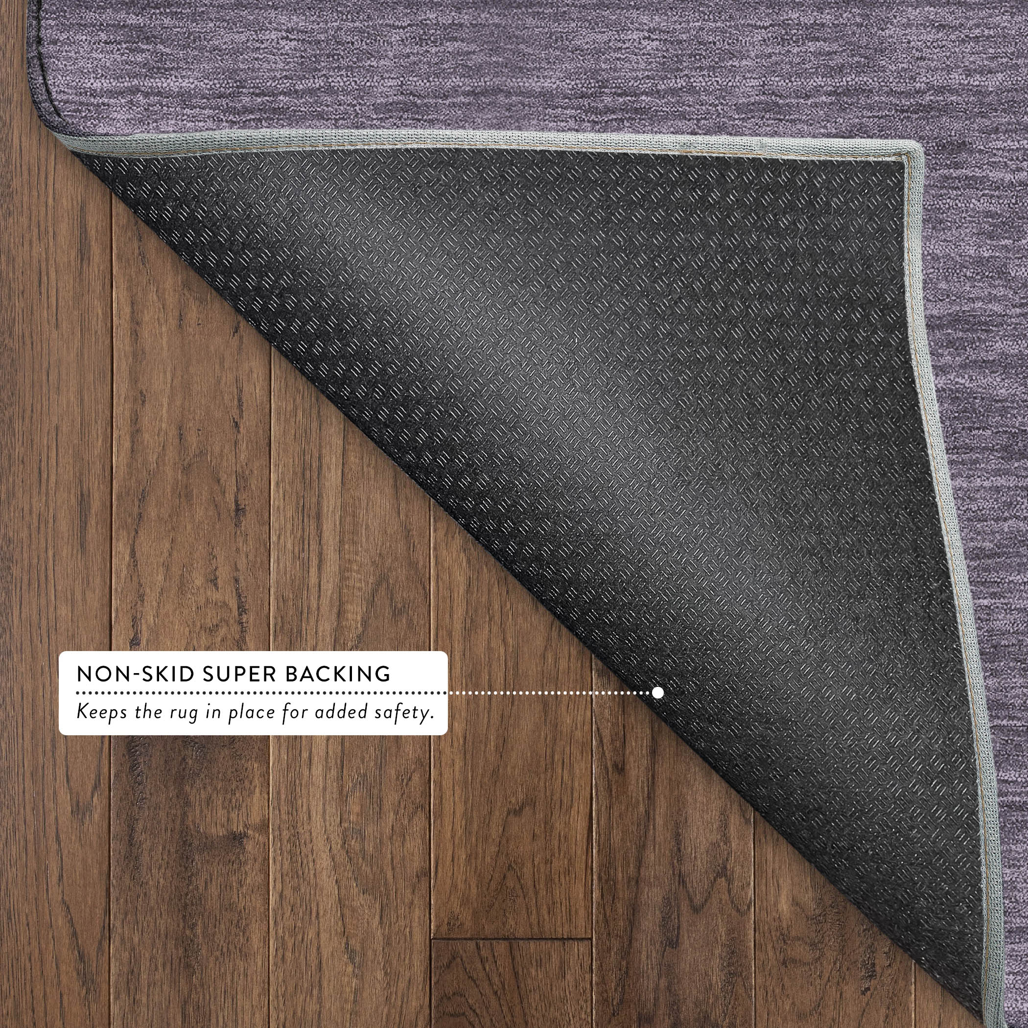 Dalyn Soft Essentials SE6 Plum Area Rug Back