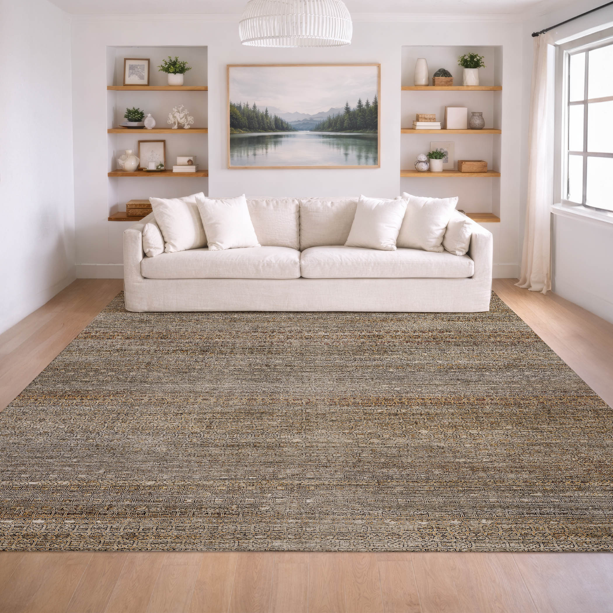 Dalyn Vico VC5 Beige Area Rug Room Scene