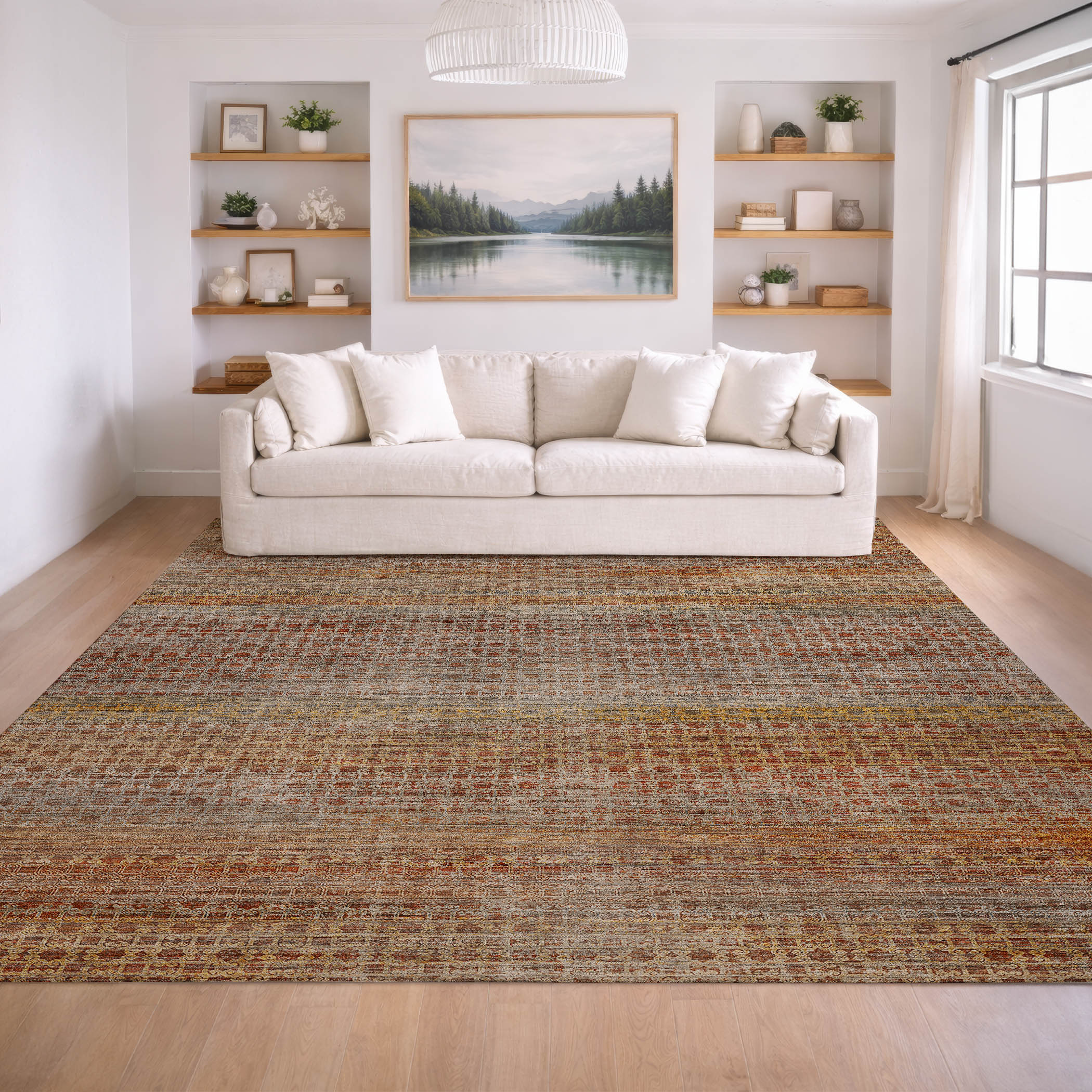 Dalyn Vico VC5 Paprika Area Rug Room Scene