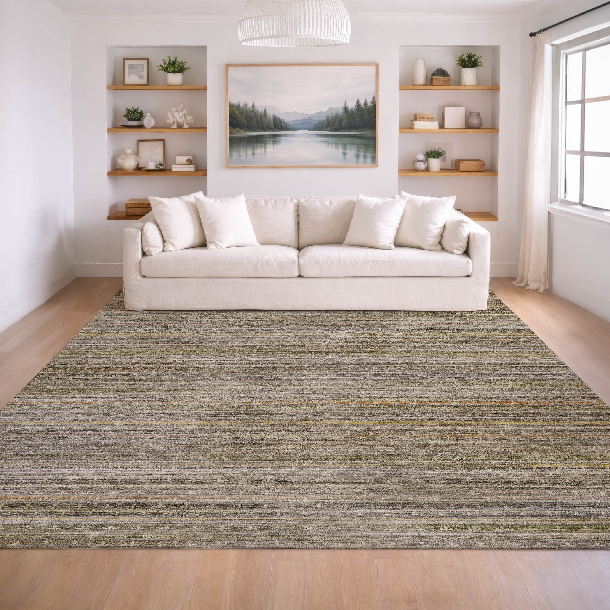 Dalyn Vico VC6 Gray Area Rug Room Scene