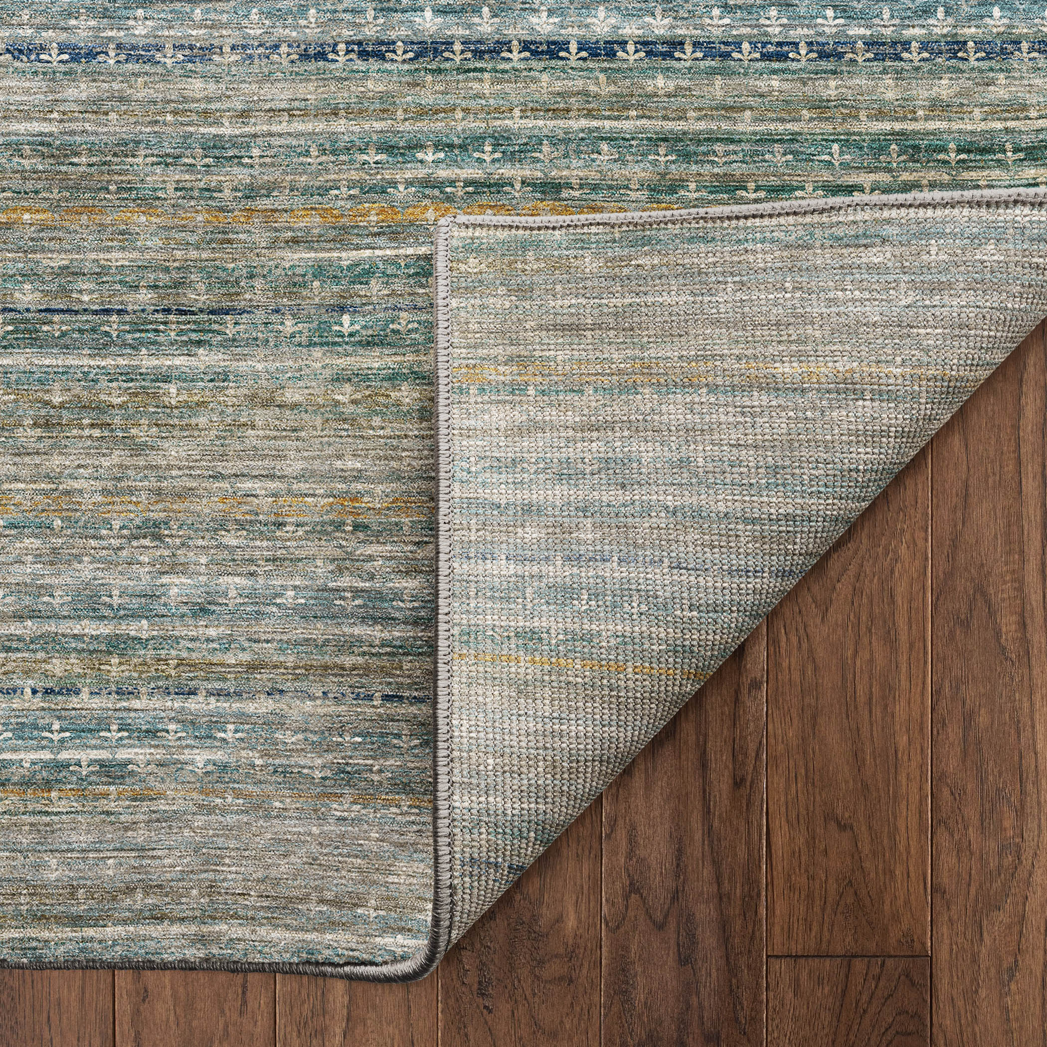 Dalyn Vico VC6 Teal Area Rug Back