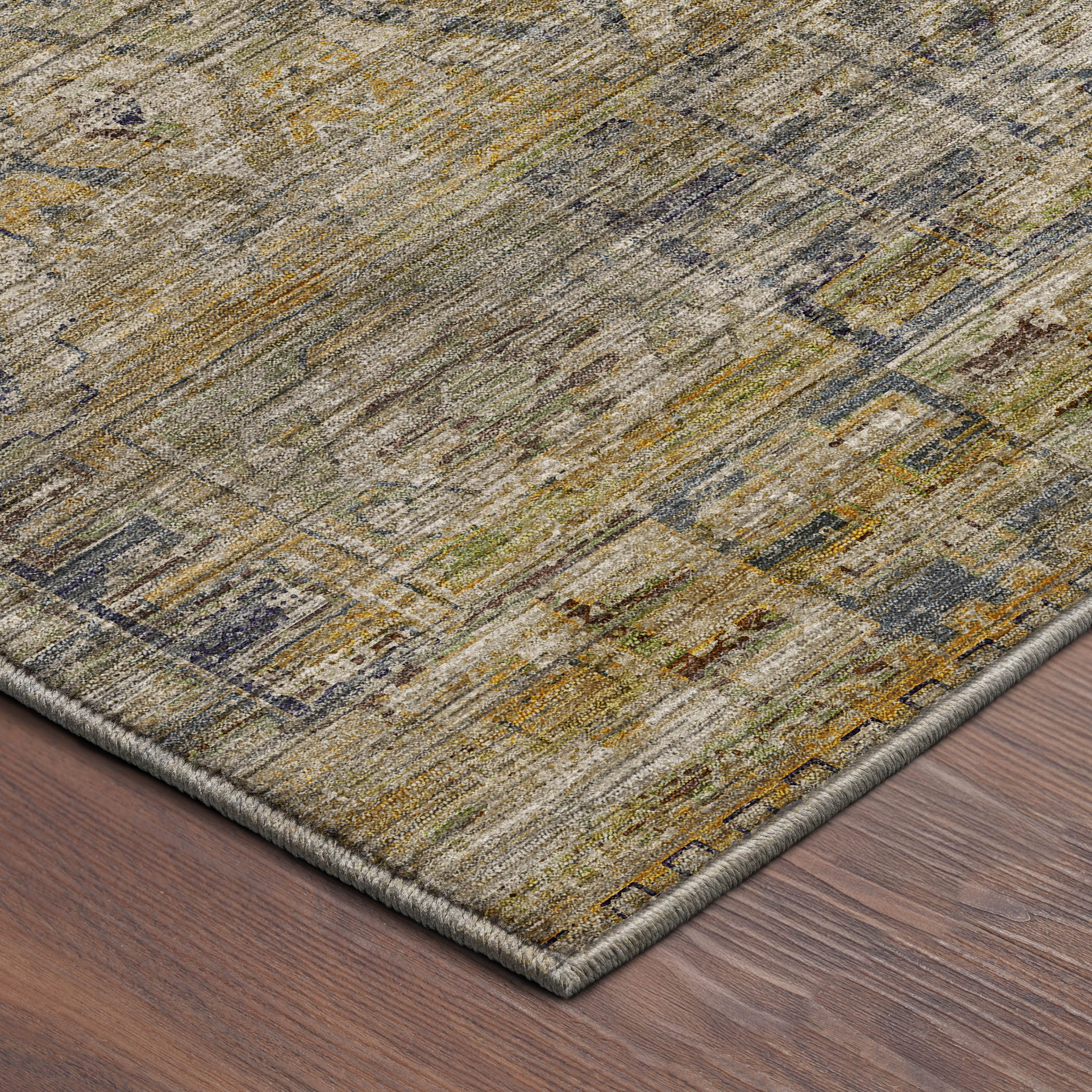 Dalyn Vico VC7 Gold Area Rug Corner