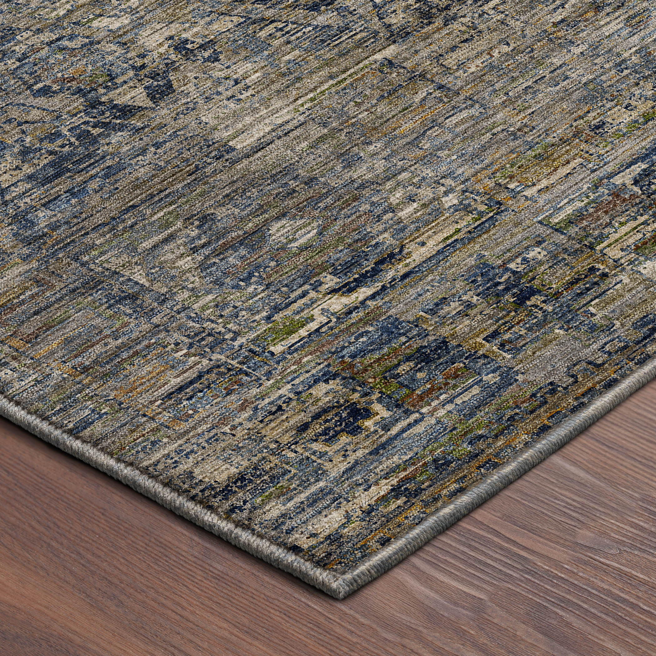 Dalyn Vico VC7 Navy Area Rug Corner