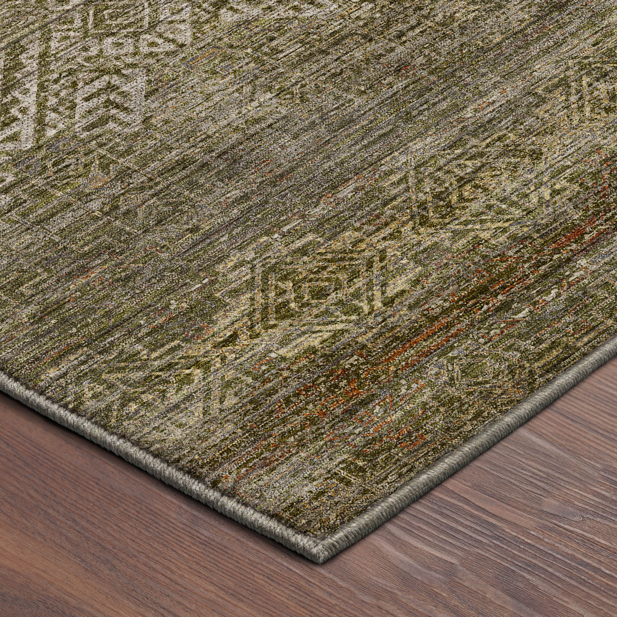 Dalyn Vico VC8 Olive Area Rug Corner