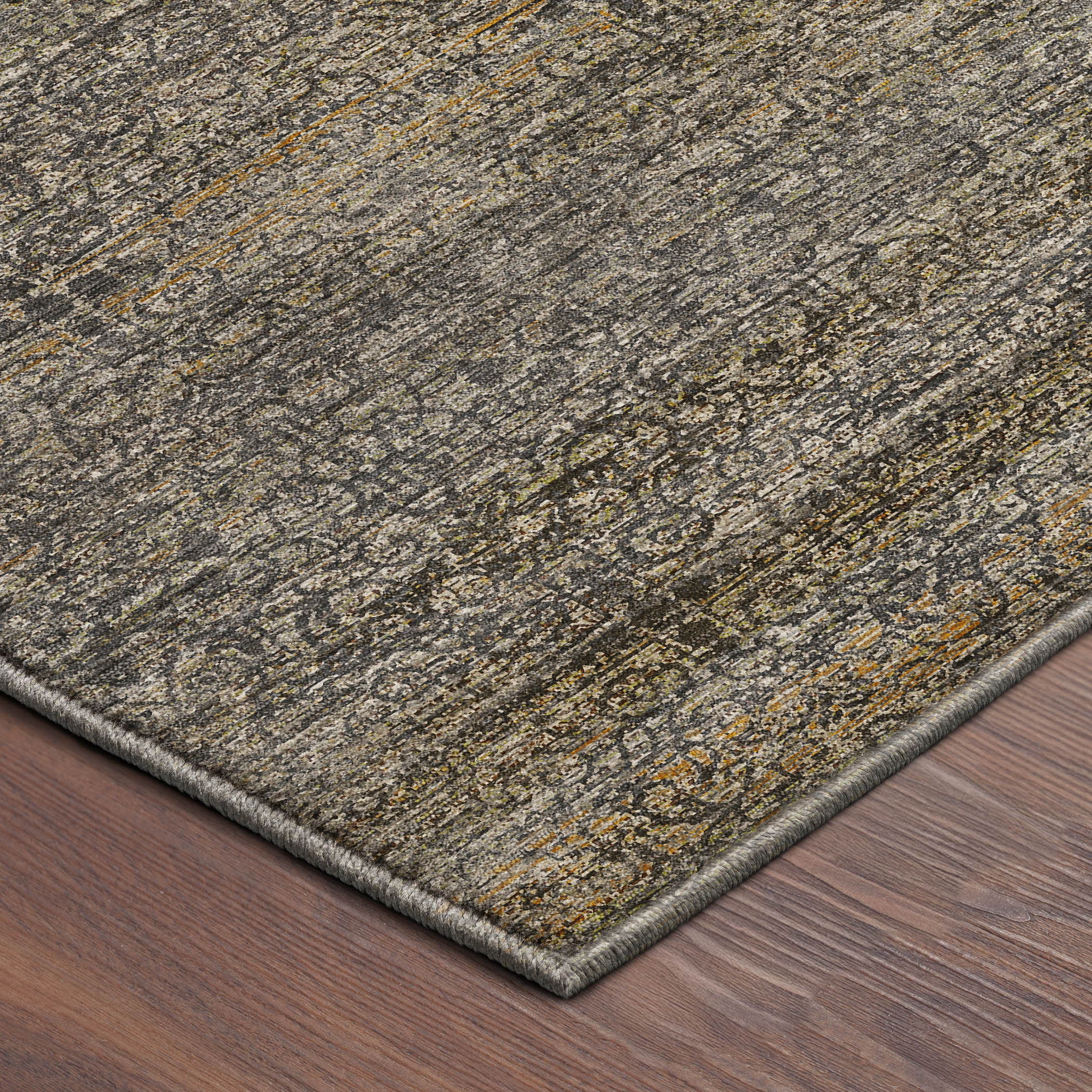 Dalyn Vico VC9 Graphite Area Rug Corner