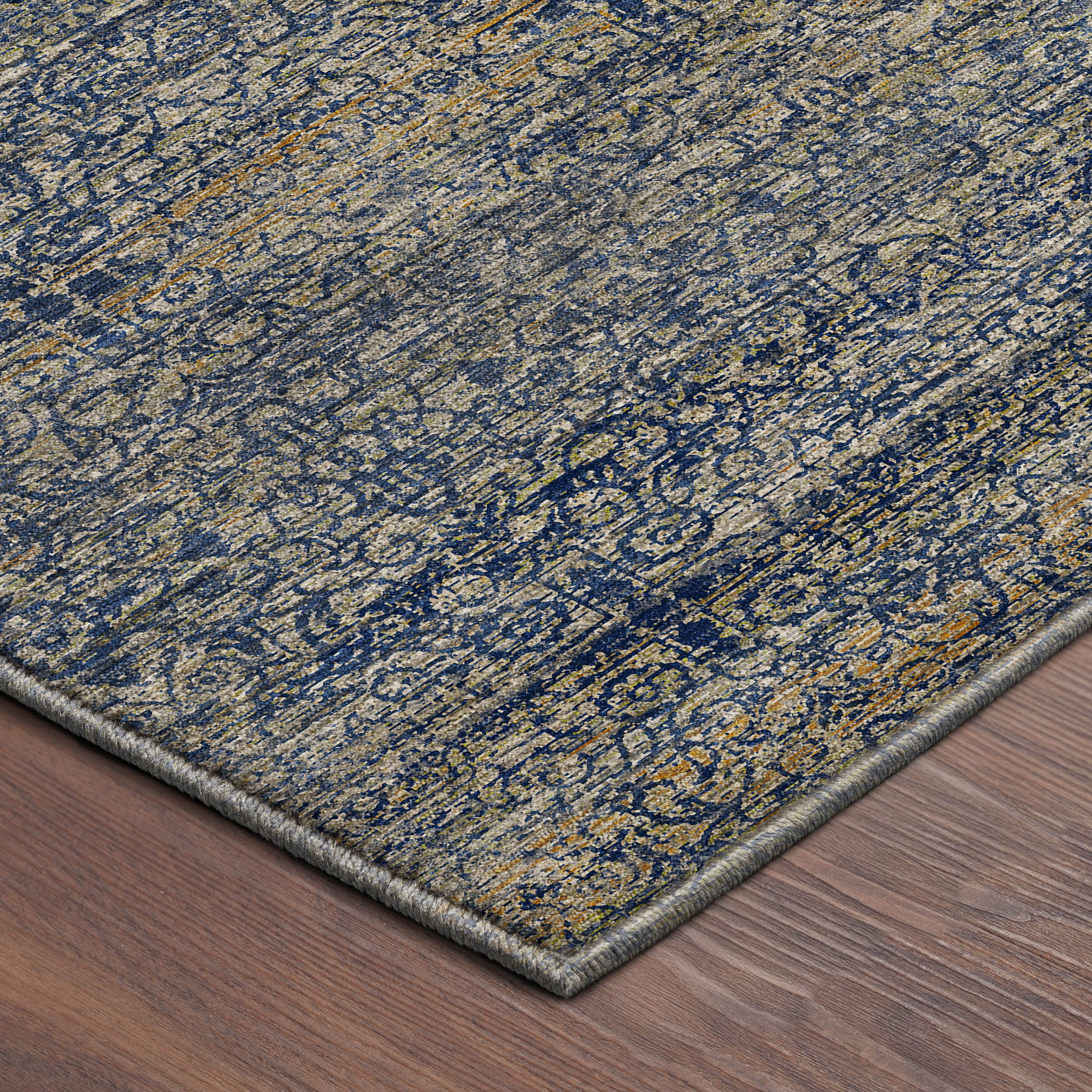 Dalyn Vico VC9 Navy Area Rug Corner
