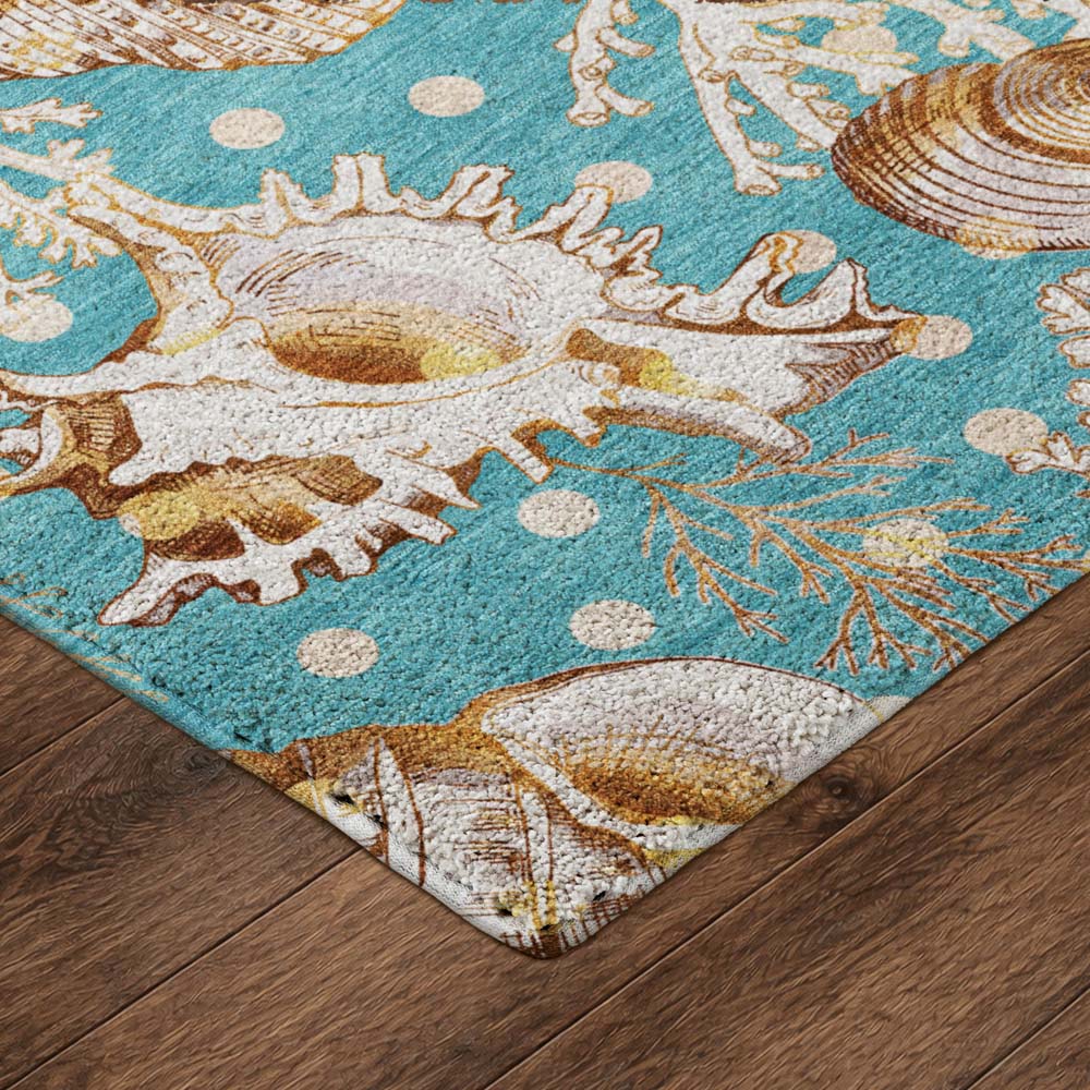 Nubrisa Oceanside 5078 Teal Area Rug Corner