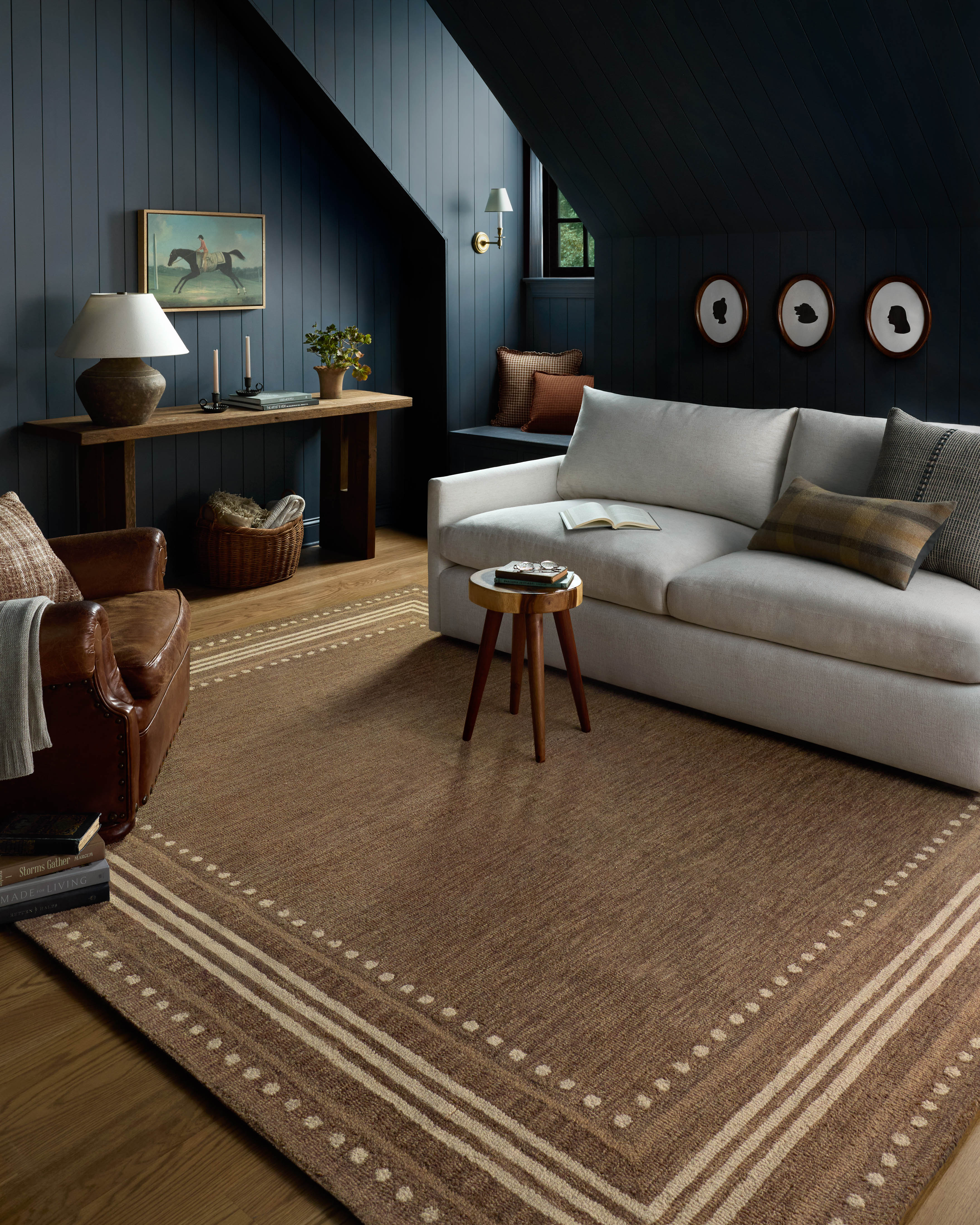 Alfie ALF-02 Bark Natural Area Rug Room Scene - Chris Loves Julia x Loloi