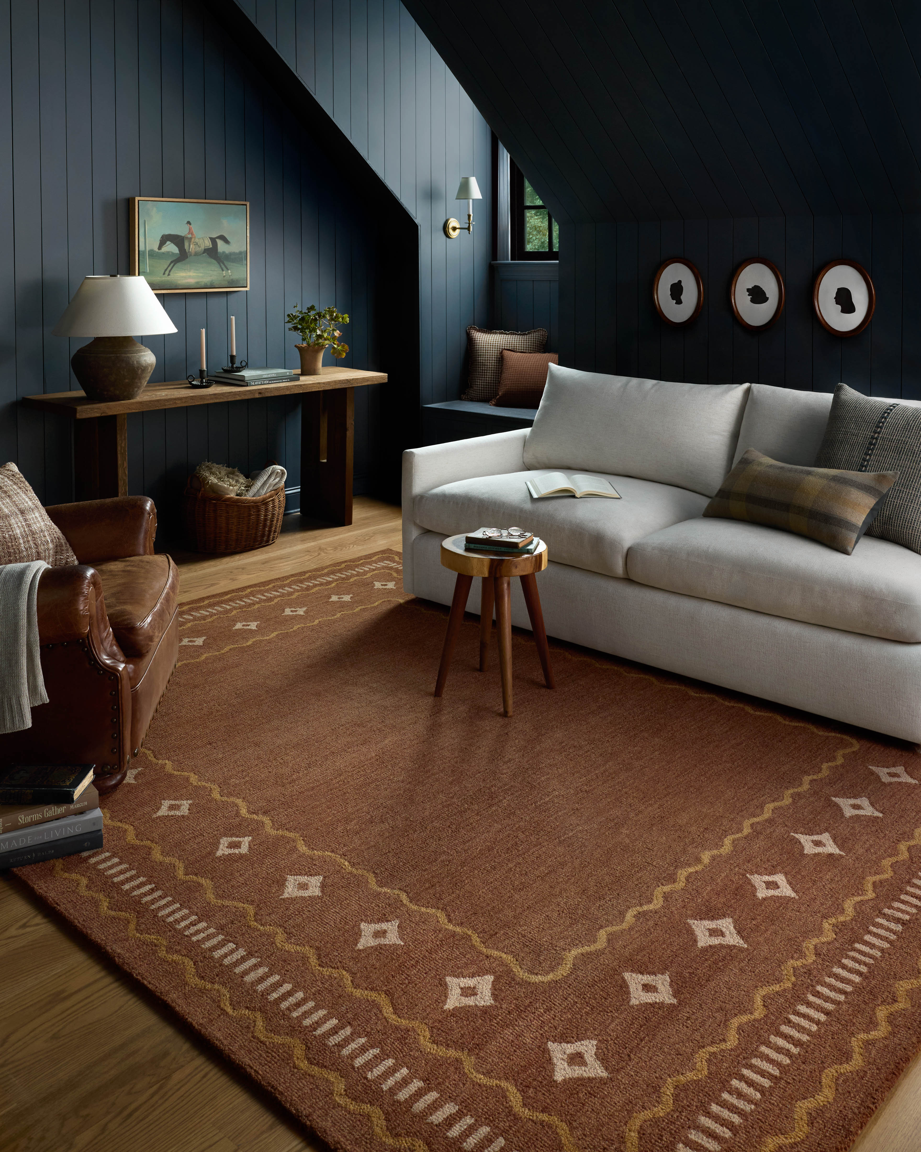 Alfie ALF-03 Clay Spice Area Rug Room Scene - Chris Loves Julia x Loloi