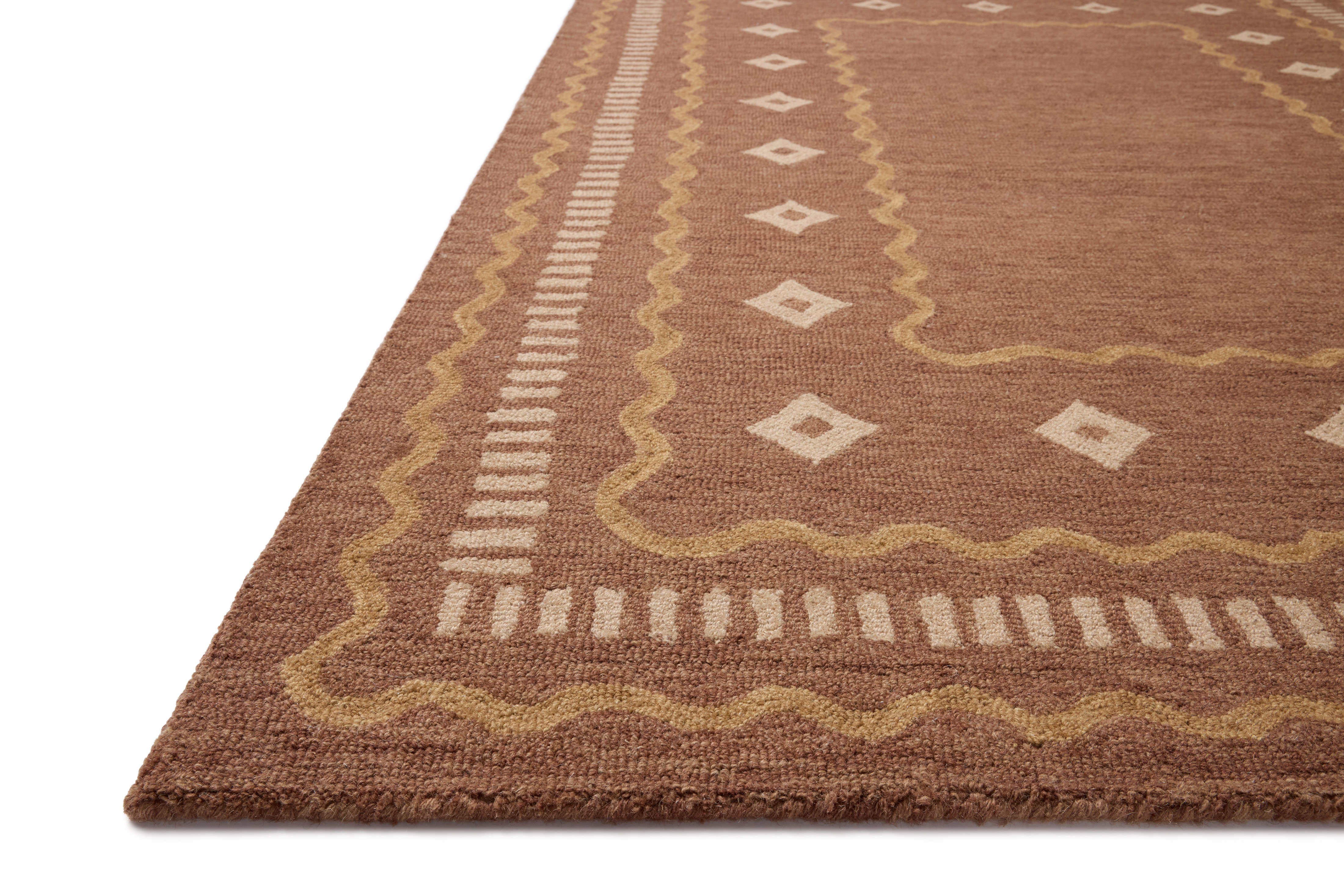 Alfie ALF-03 Clay Spice Area Rug Corner - Chris Loves Julia x Loloi