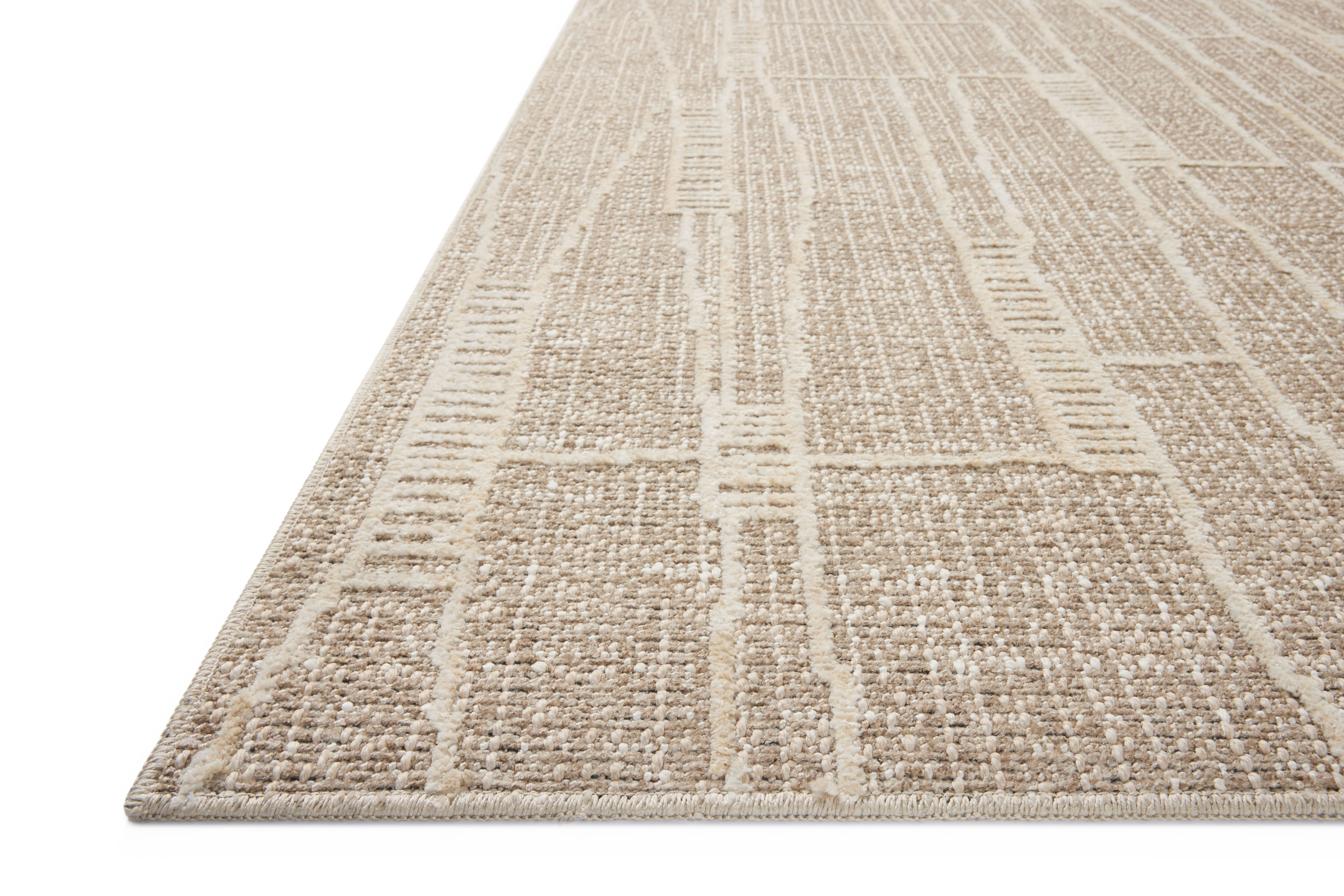 Bexley BEX-05 Mushroom Natural Area Rug Corner - Amber Lewis x Loloi