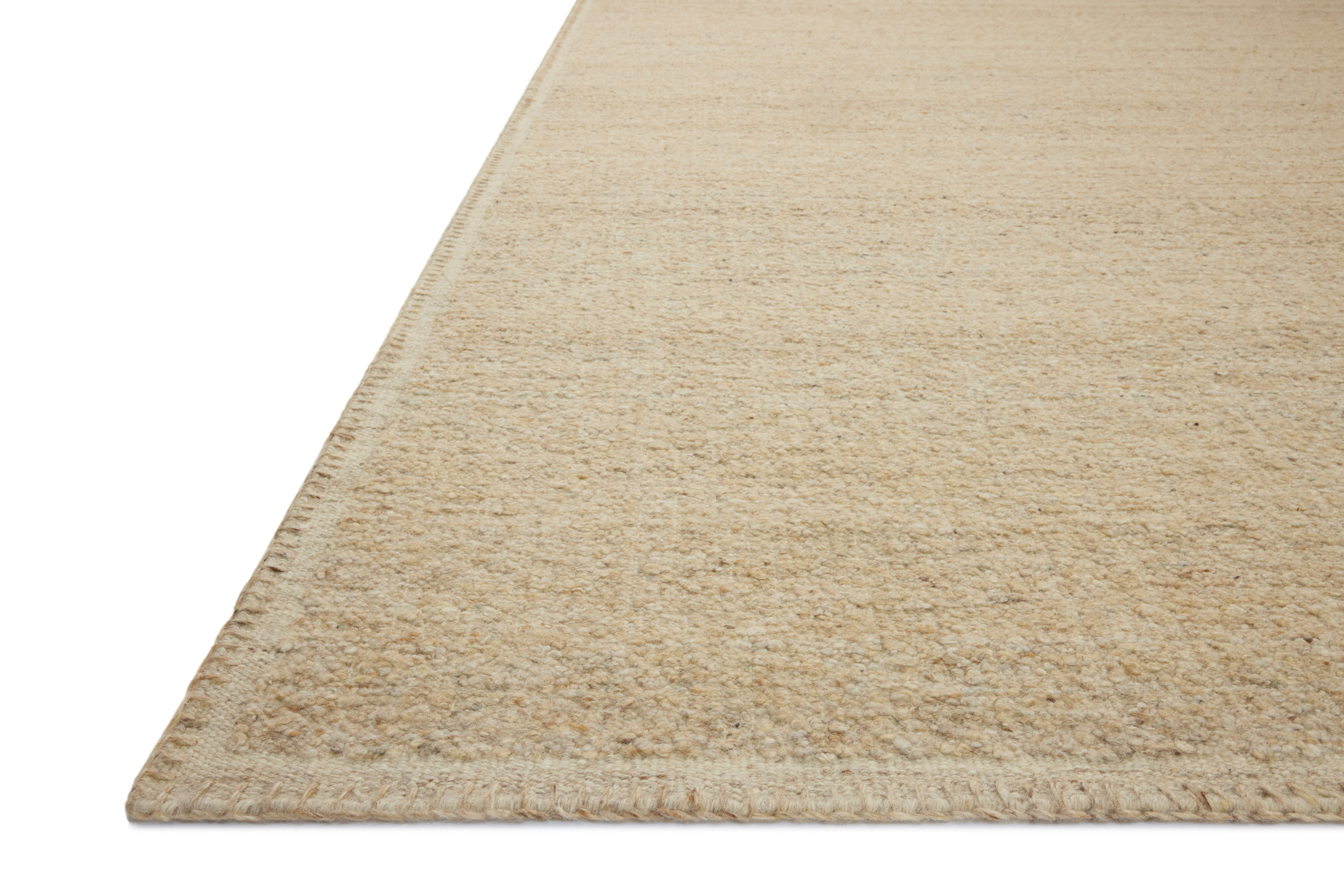 Bowie BOE-03 Natural Oatmeal Area Rug Corner - Amber Lewis x Loloi
