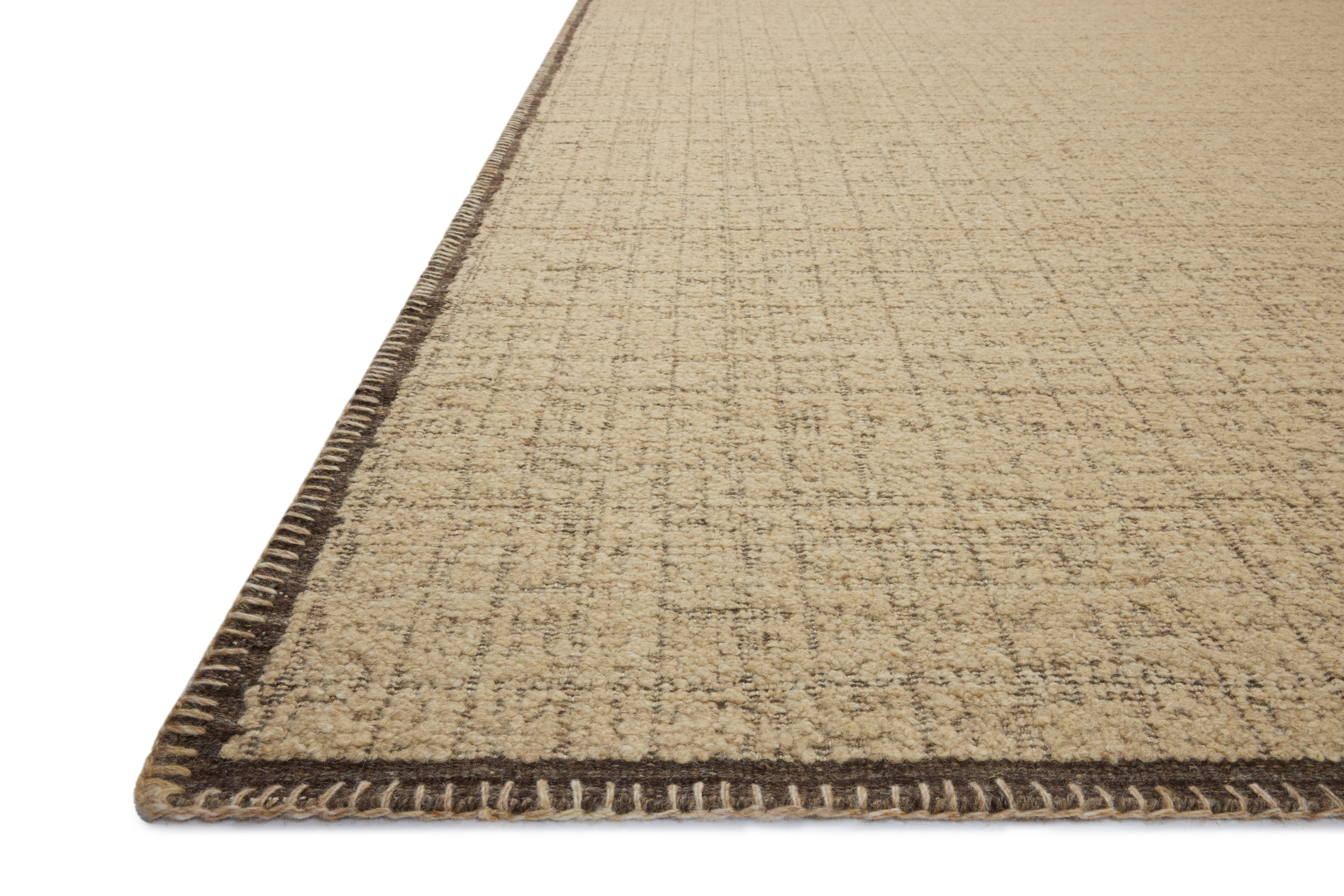Bowie BOE-03 Sand Coffee Area Rug Corner - Amber Lewis x Loloi