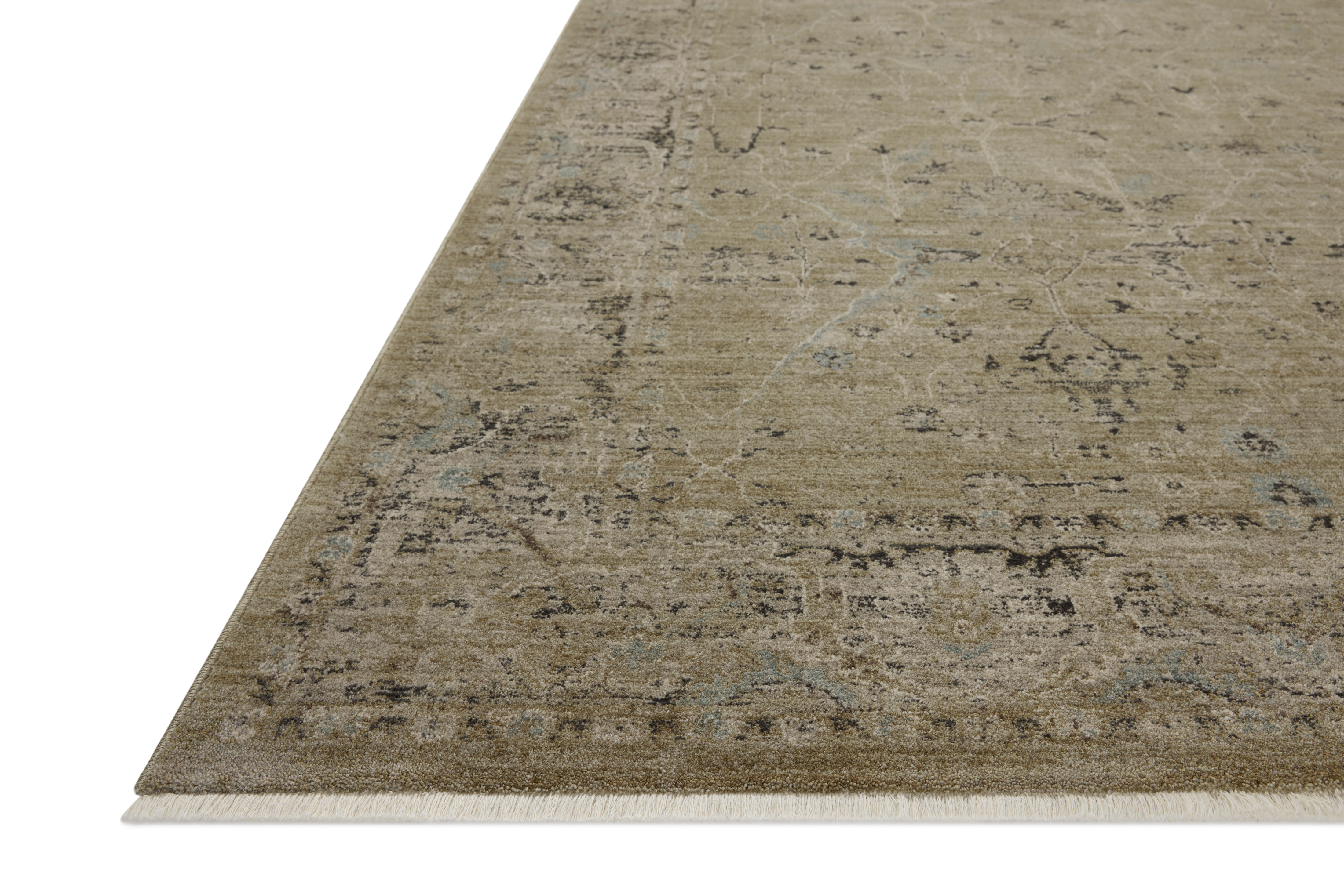 Loloi Briar BRR-02 Olive Stone Area Rug Corner