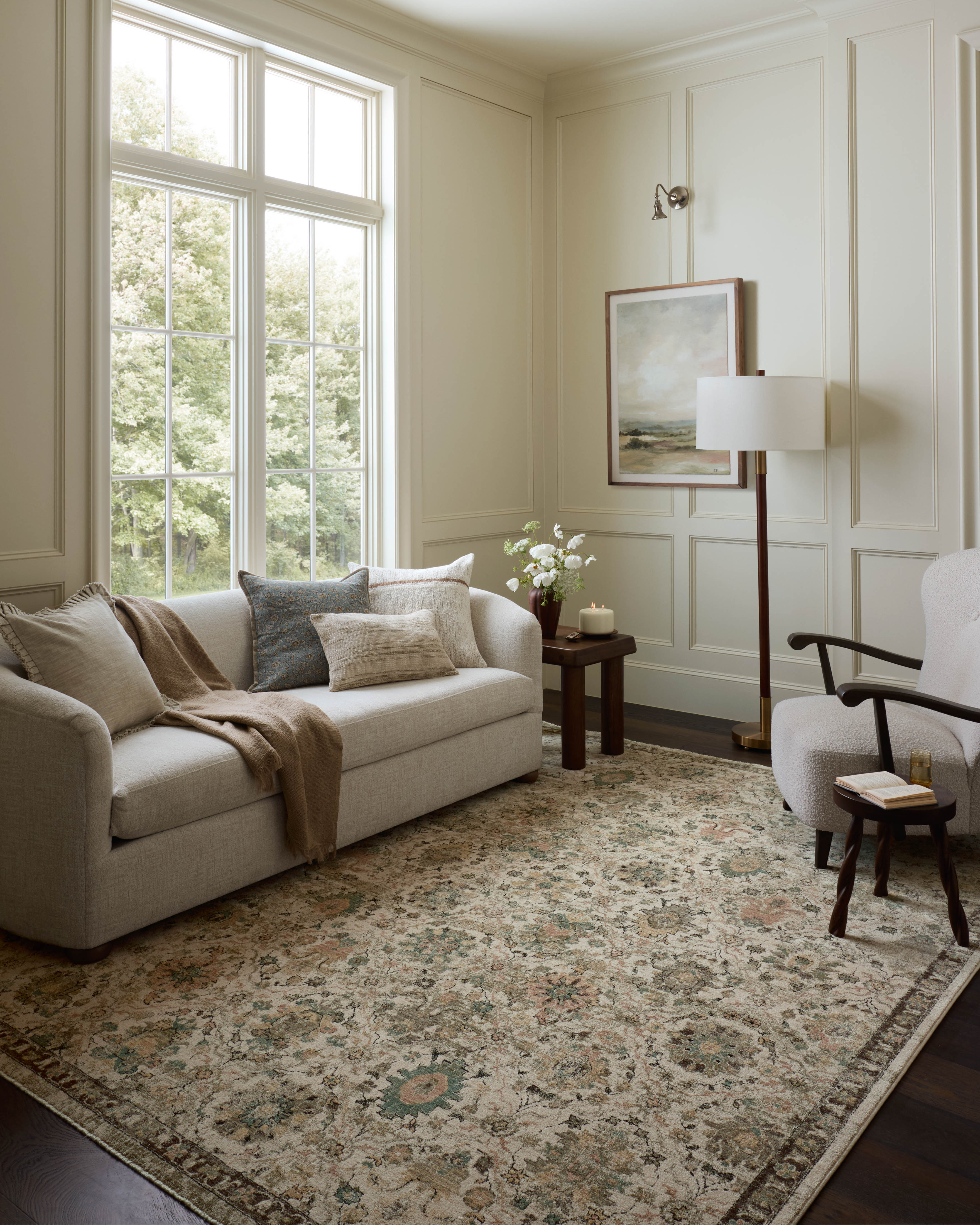 Loloi Briar BRR-04 Ivory Multi Area Rug Room Scene