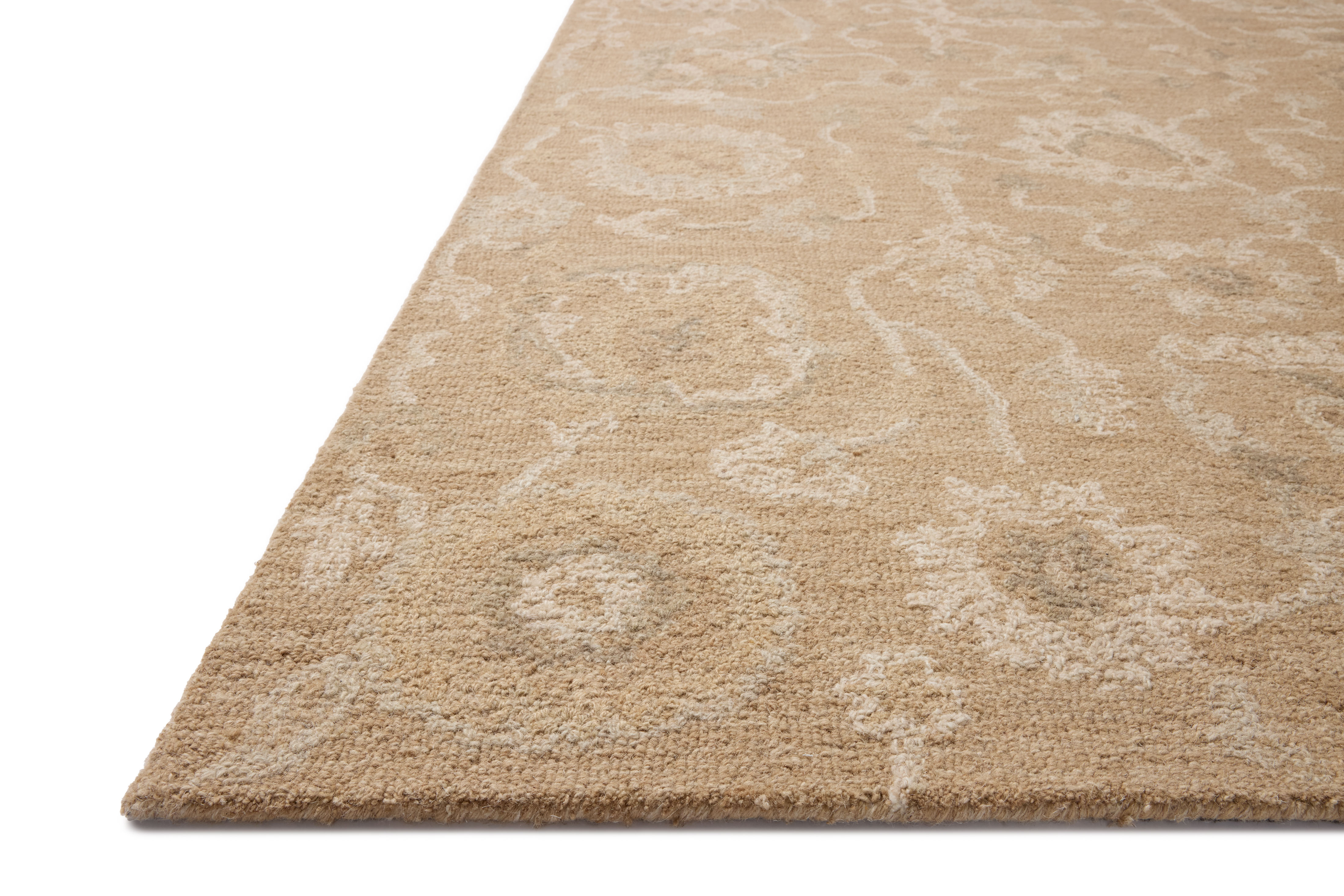 Dorothea DRT-01 Sand Pebble Area Rug Corner - Chris Loves Julia x Loloi