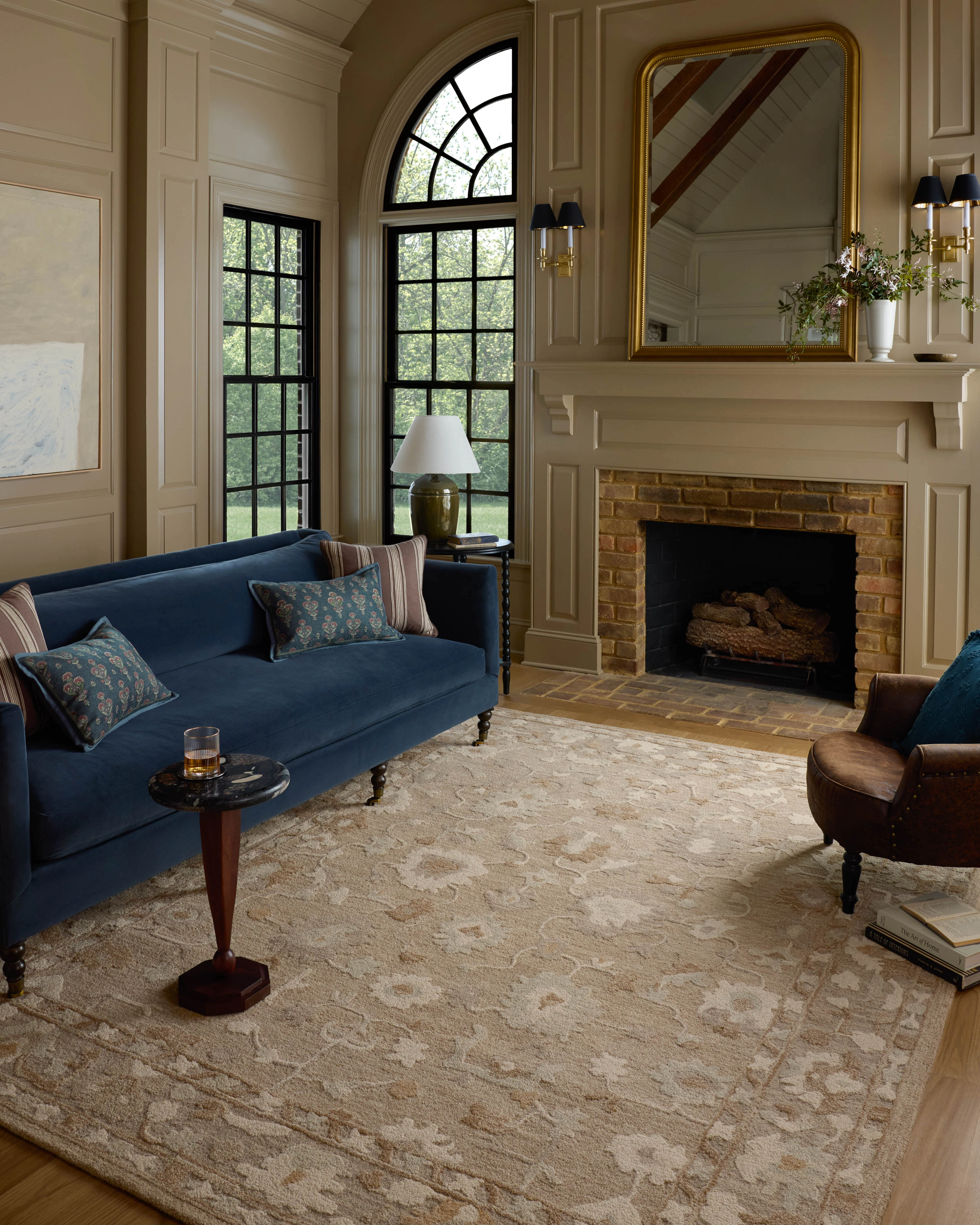 Dorothea DRT-02 Khaki Dove Area Rug - Chris Loves Julia x Loloi