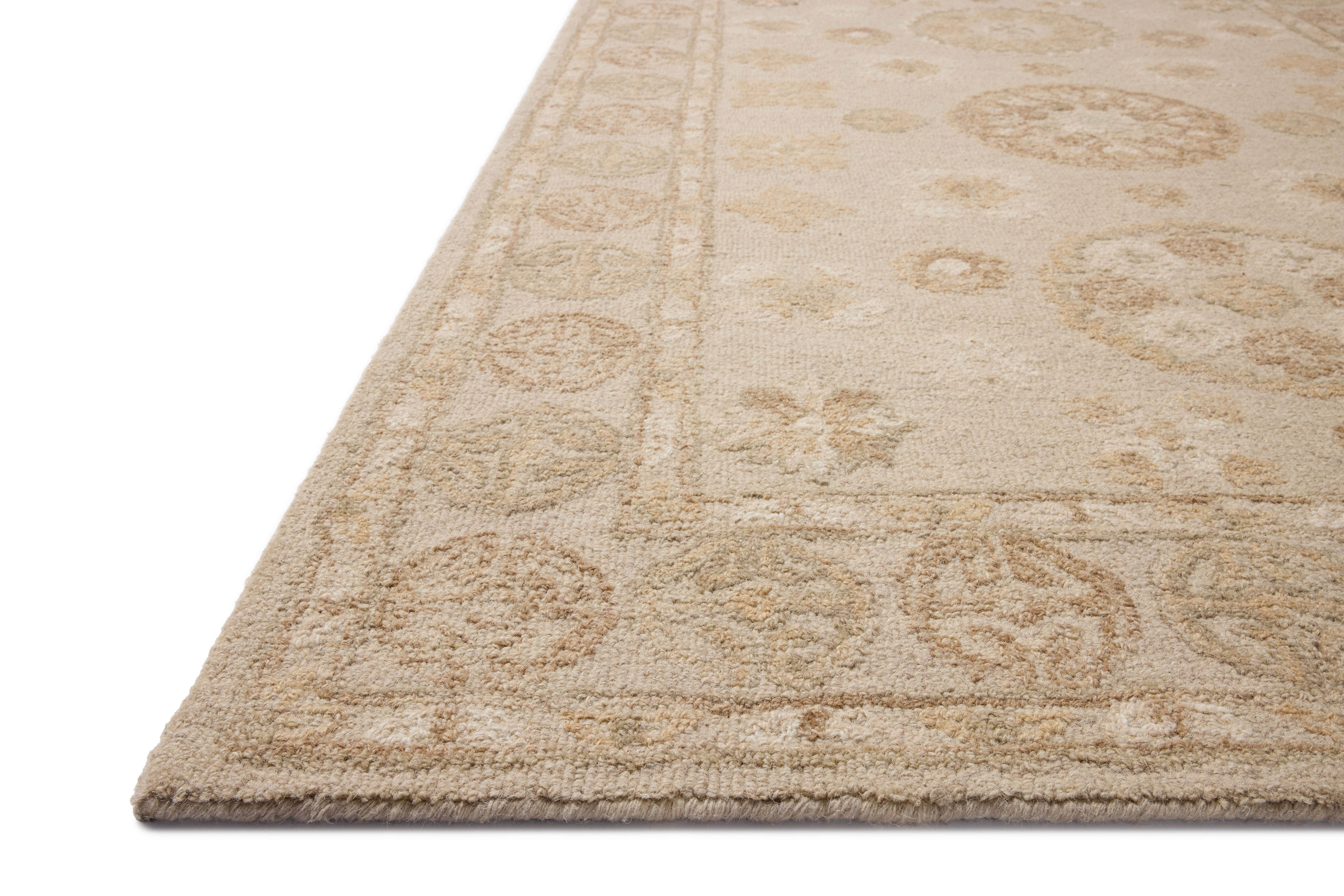 Dorothea DRT-03 Dove Natural Area Rug Corner - Chris Loves Julia x Loloi