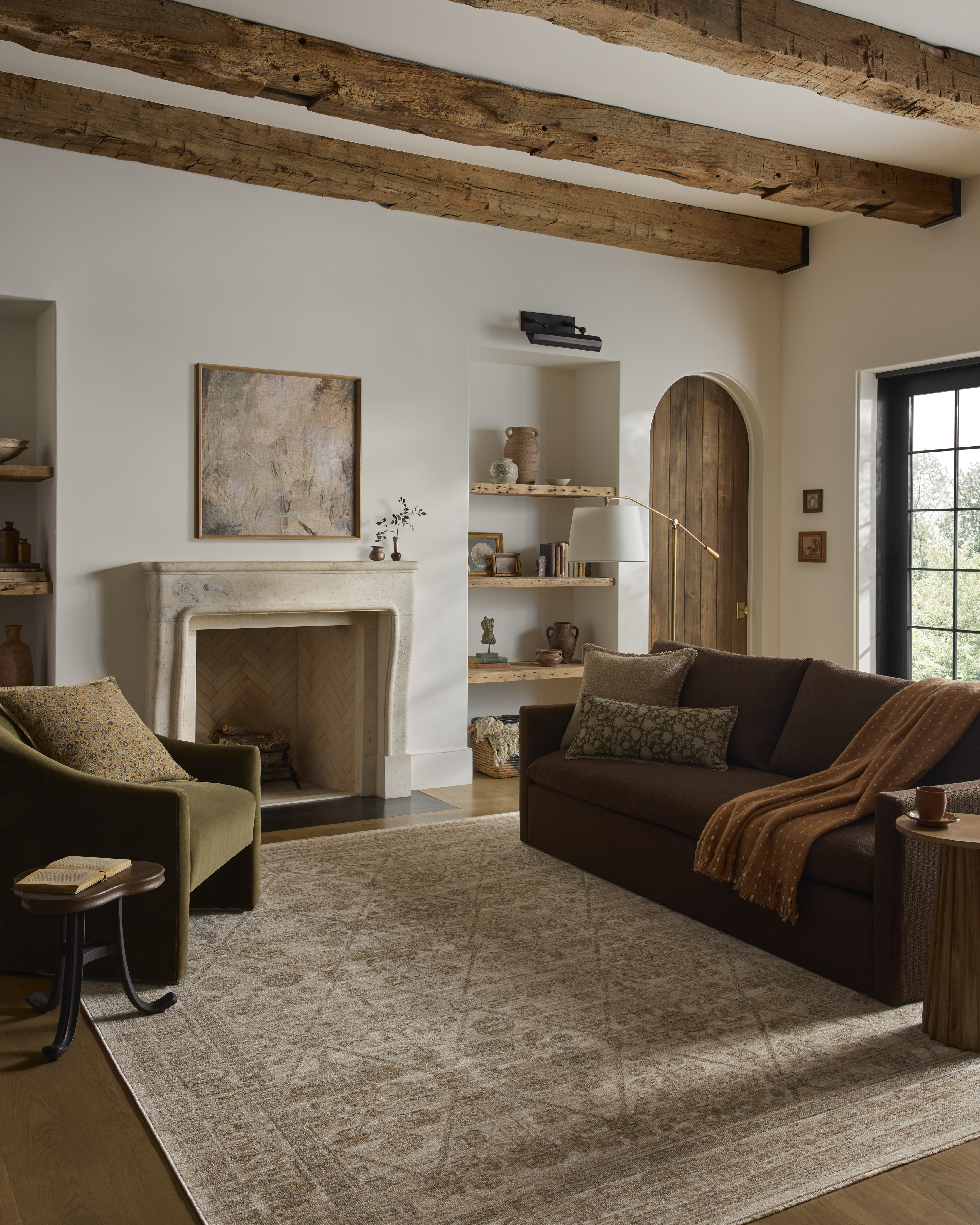 Loloi Elora ELR-01 Ivory Multi Area Rug Room Scene