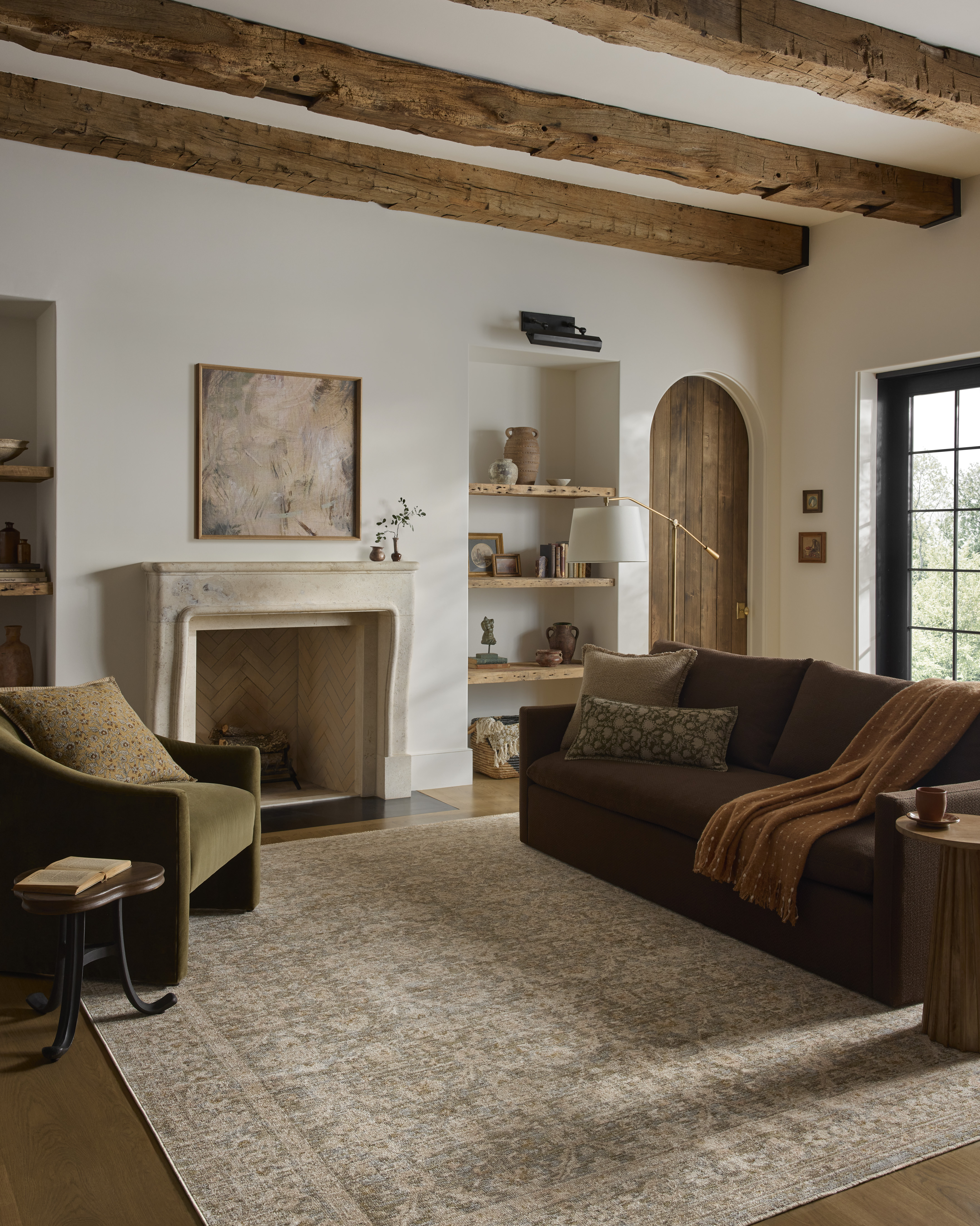 Loloi Elora ELR-05 Sky Terracotta Area Rug Room Scene