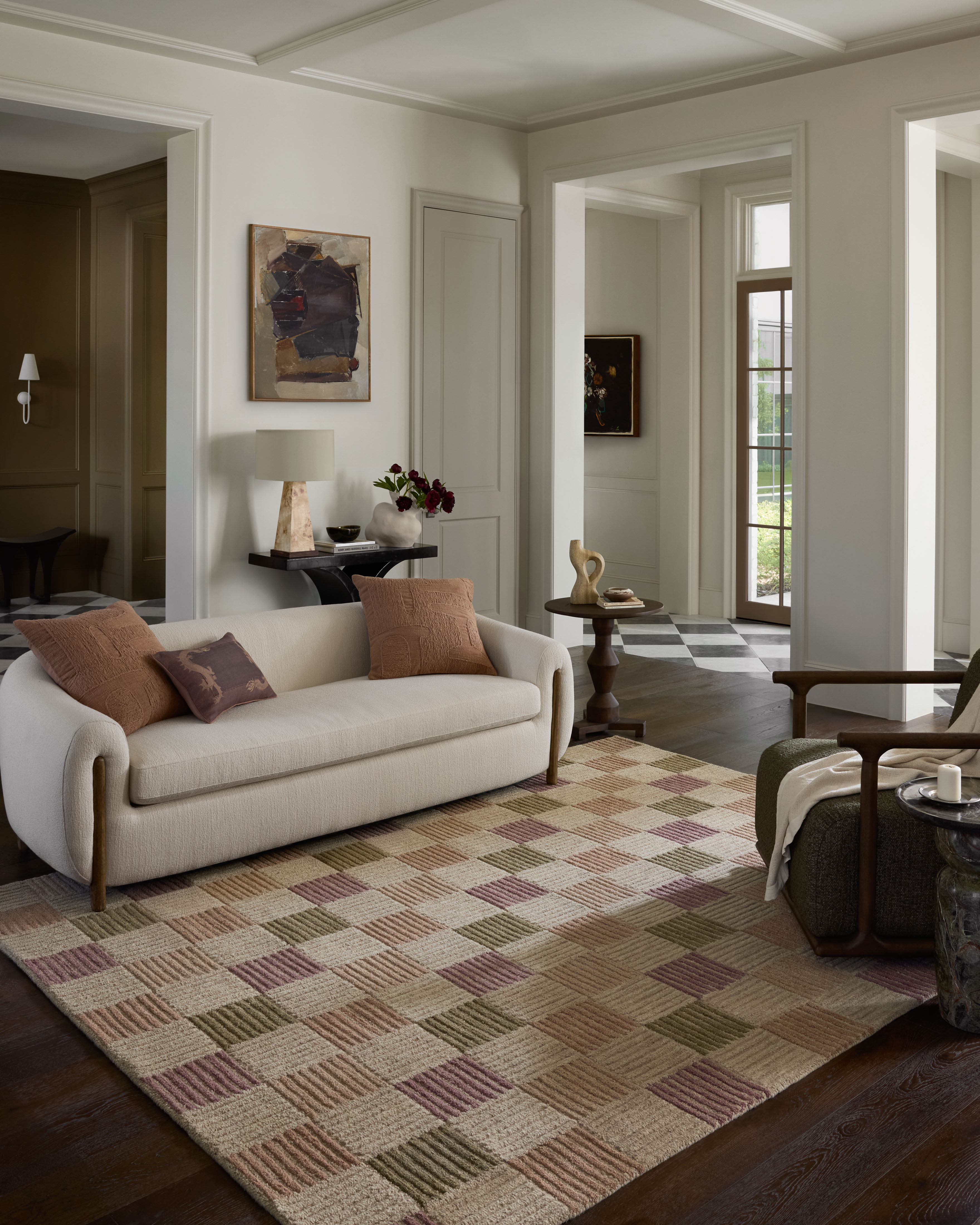 Madi MDX-06 Natural Multi Area Rug Room Scene - Brigette Romanek x Loloi