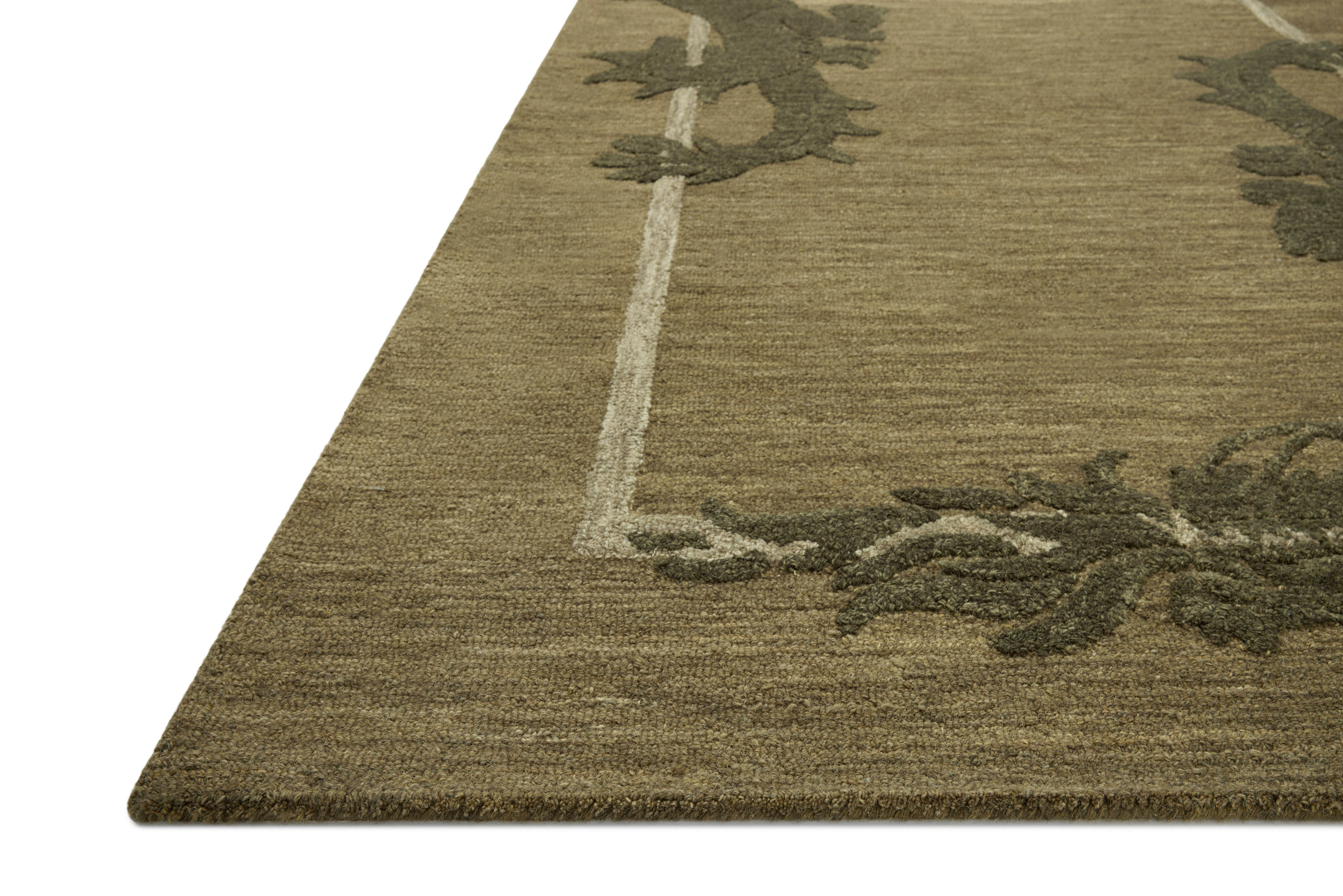 Romi RMI-01 Green Forest Area Rug Corner - Brigette Romanek x Loloi