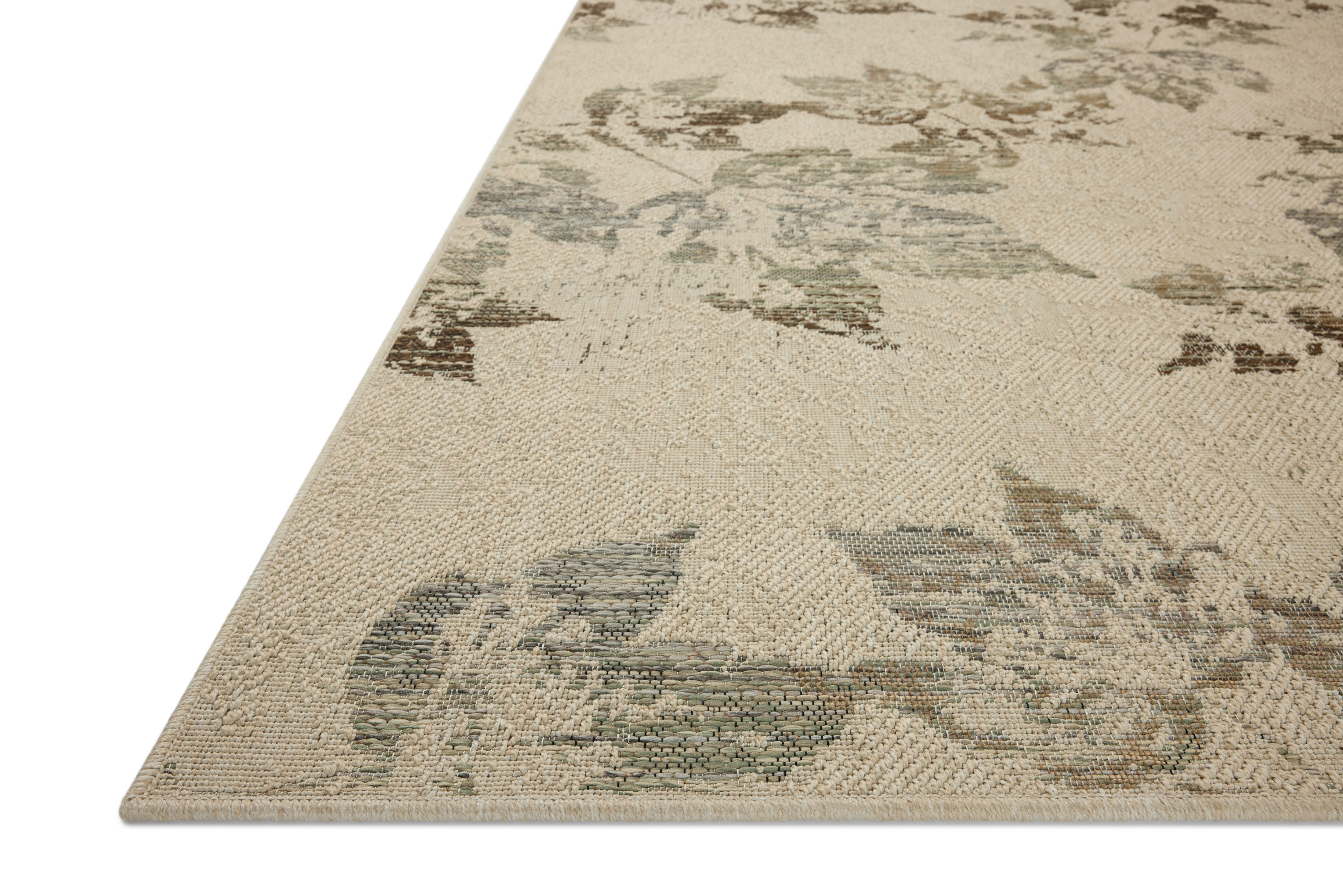 Loloi Saylor SAY-06 Ivory Bark Area Rug Corner