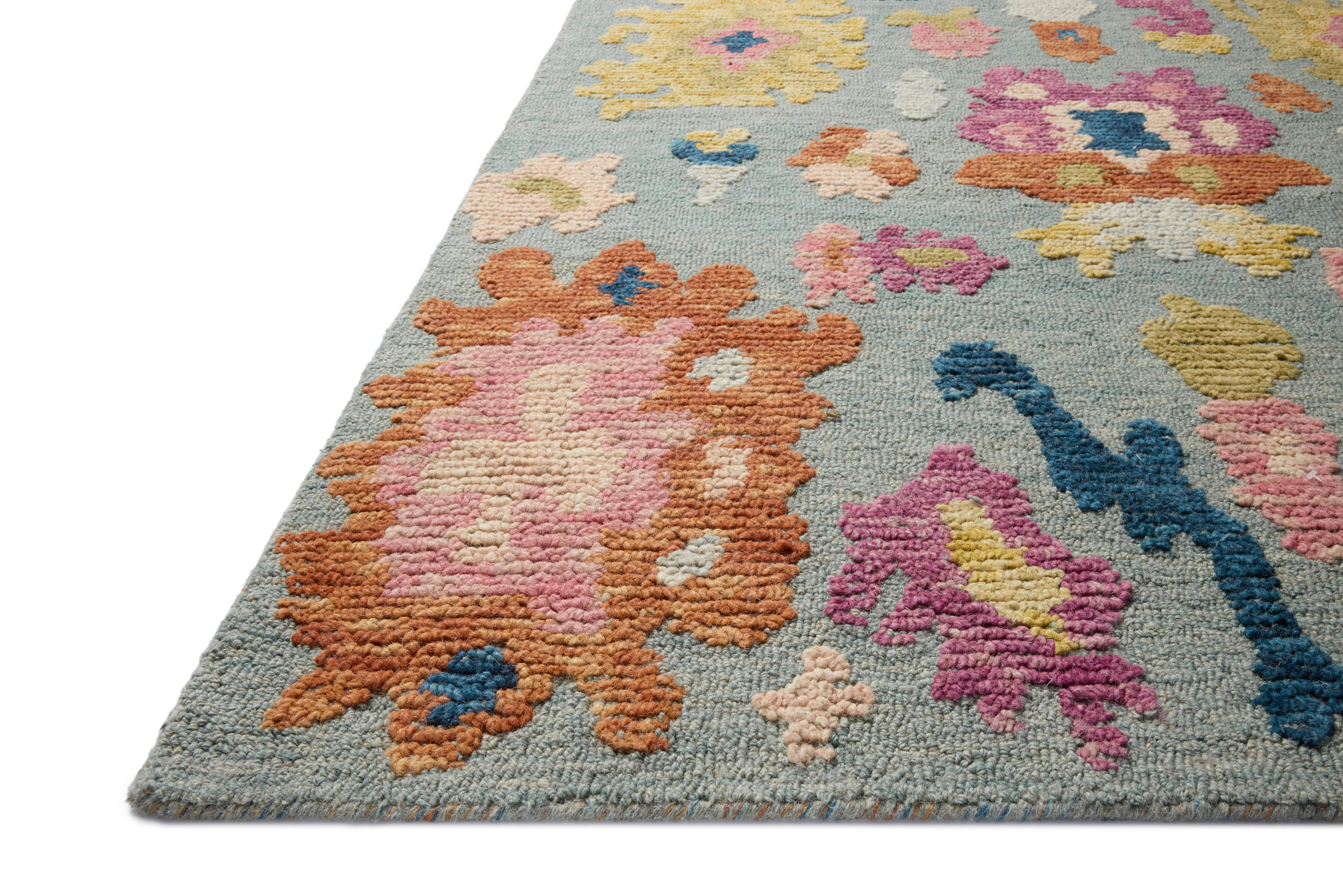 Loloi Tilly TIL-01 Spa Multi Area Rug Corner
