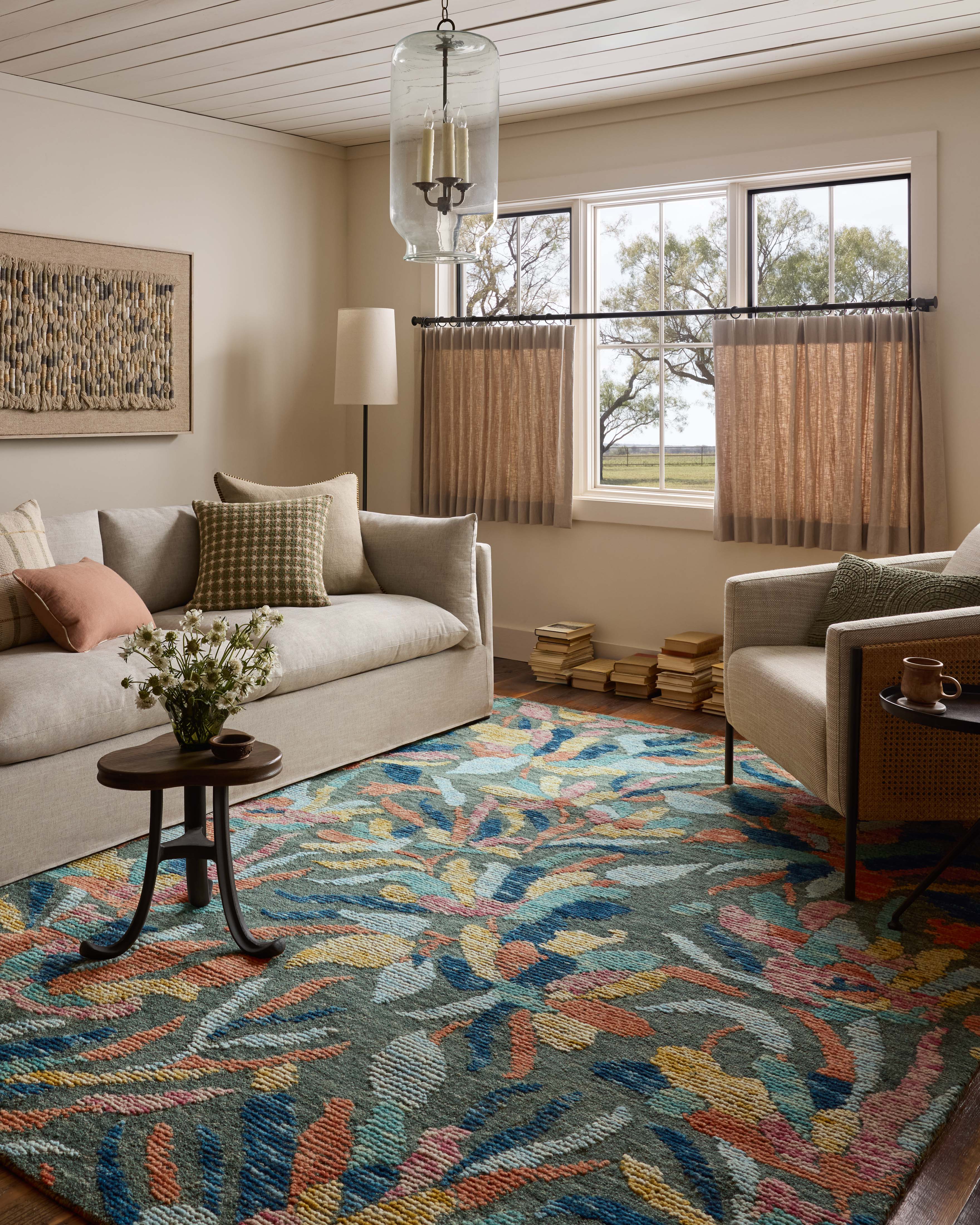 Loloi Tilly TIL-05 Green Multi Area Rug Room Scene