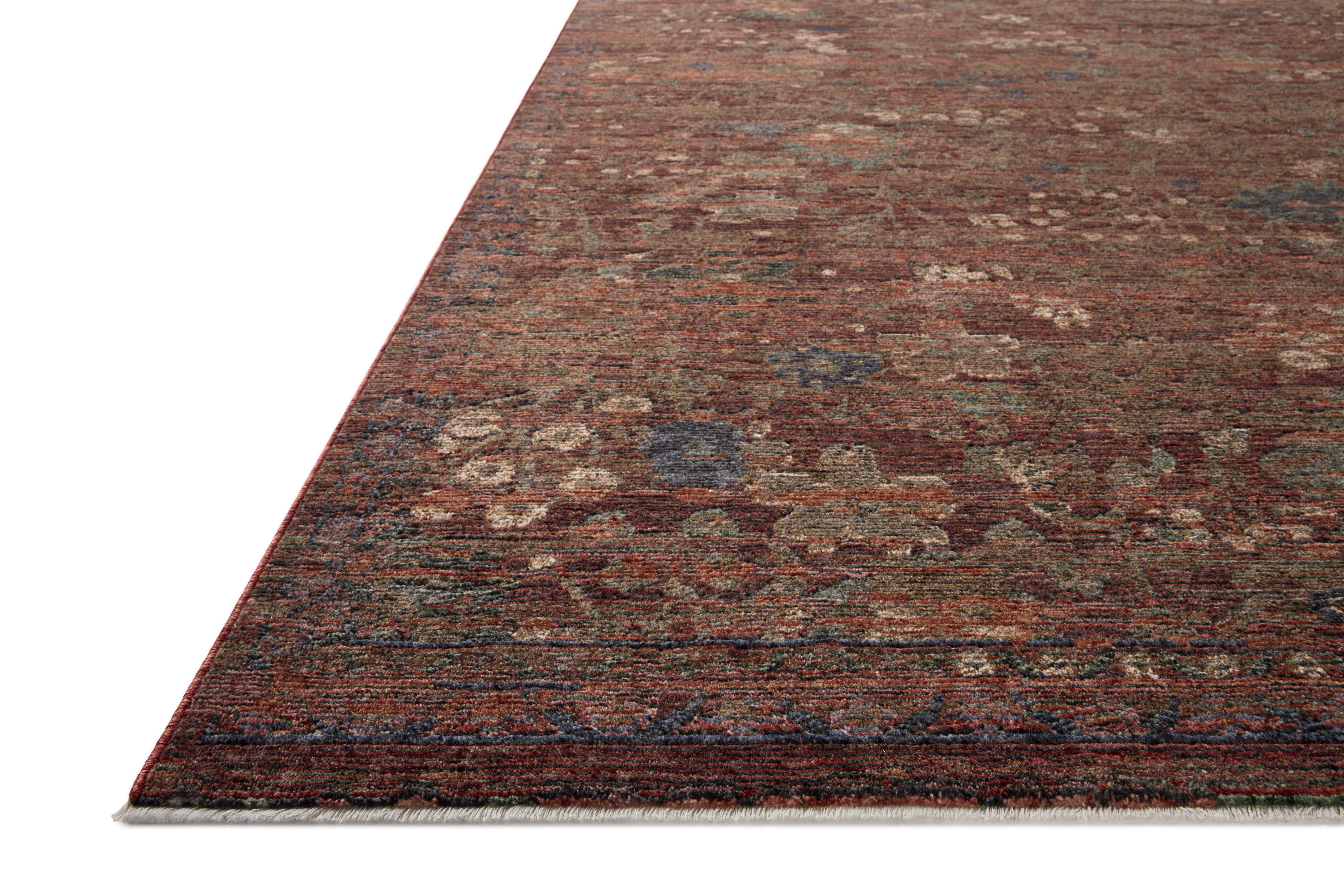 Loloi Winchester WNC-08 Ruby Mushroom Area Rug Corner