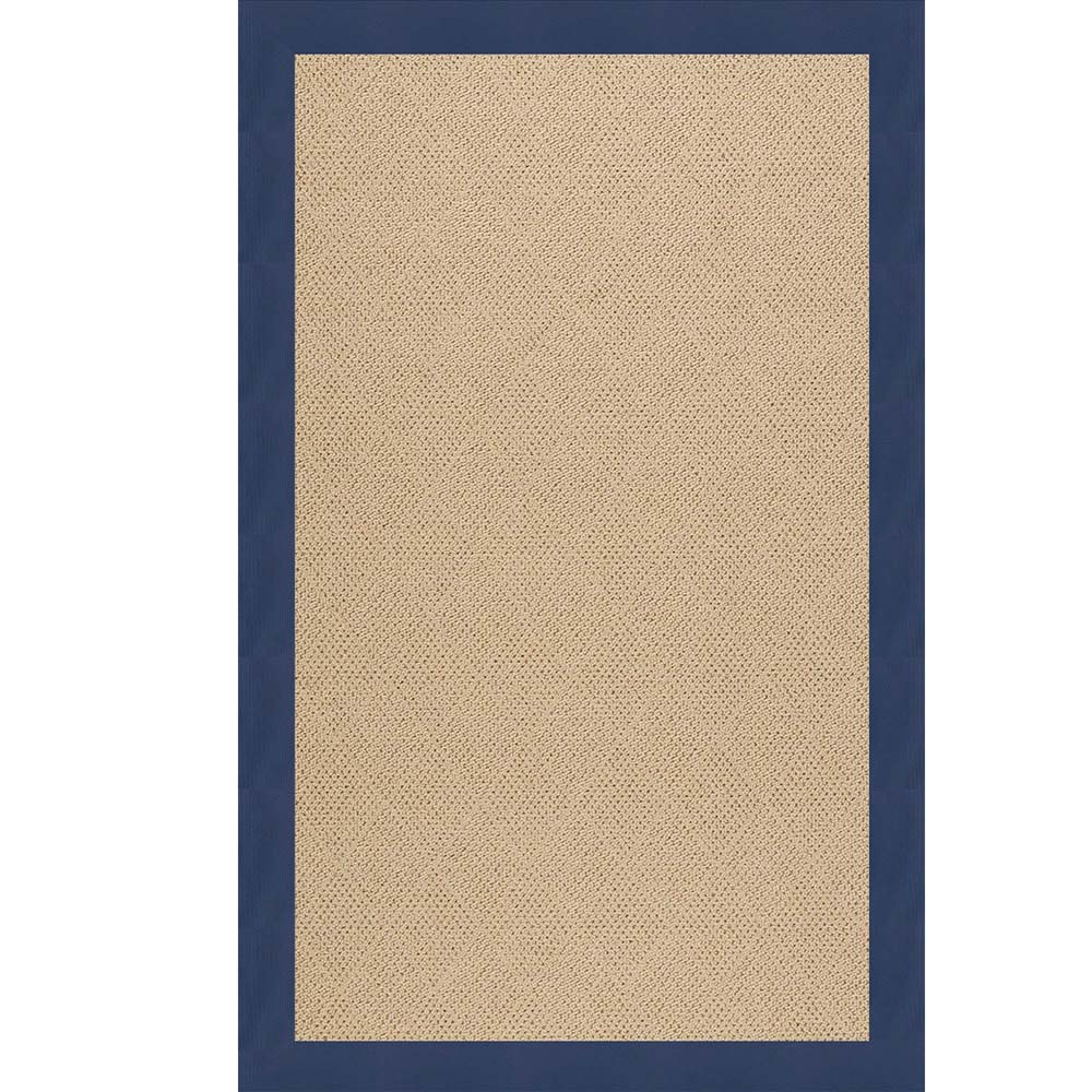 Capel Creative Concepts Cane Wicker 1990 Canvas Navy Area Rug