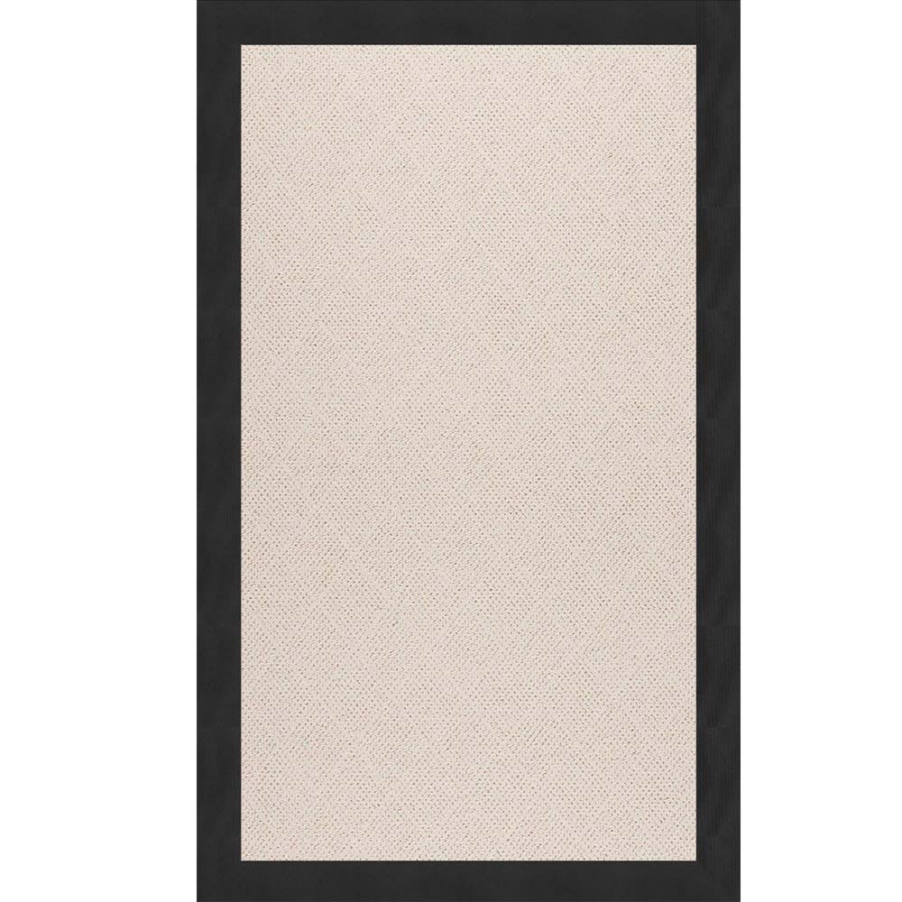 Capel Creative Concepts White Wicker 1993 Canvas Black Area Rug