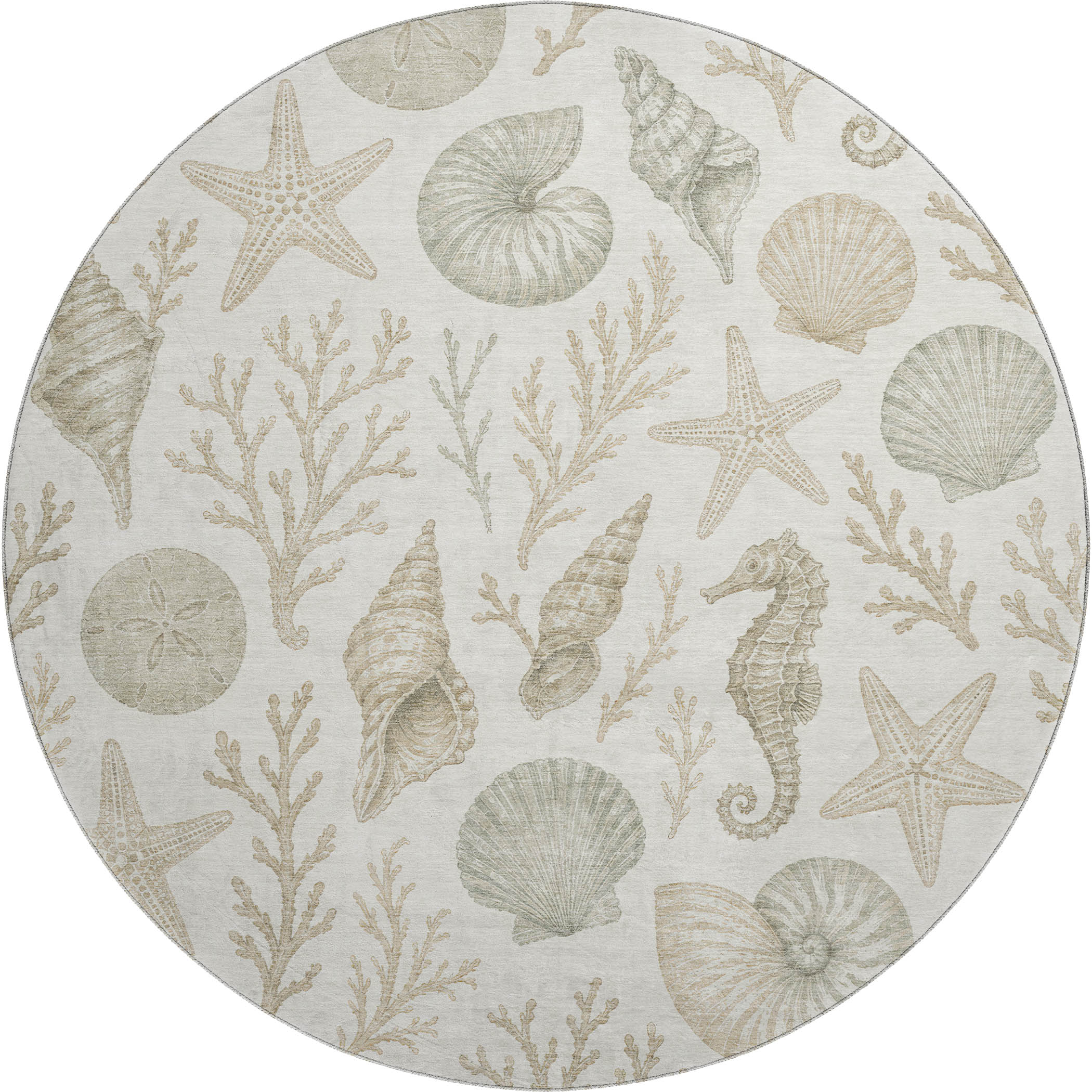 Dalyn Bluewater BW3 Ivory Area Round Rug