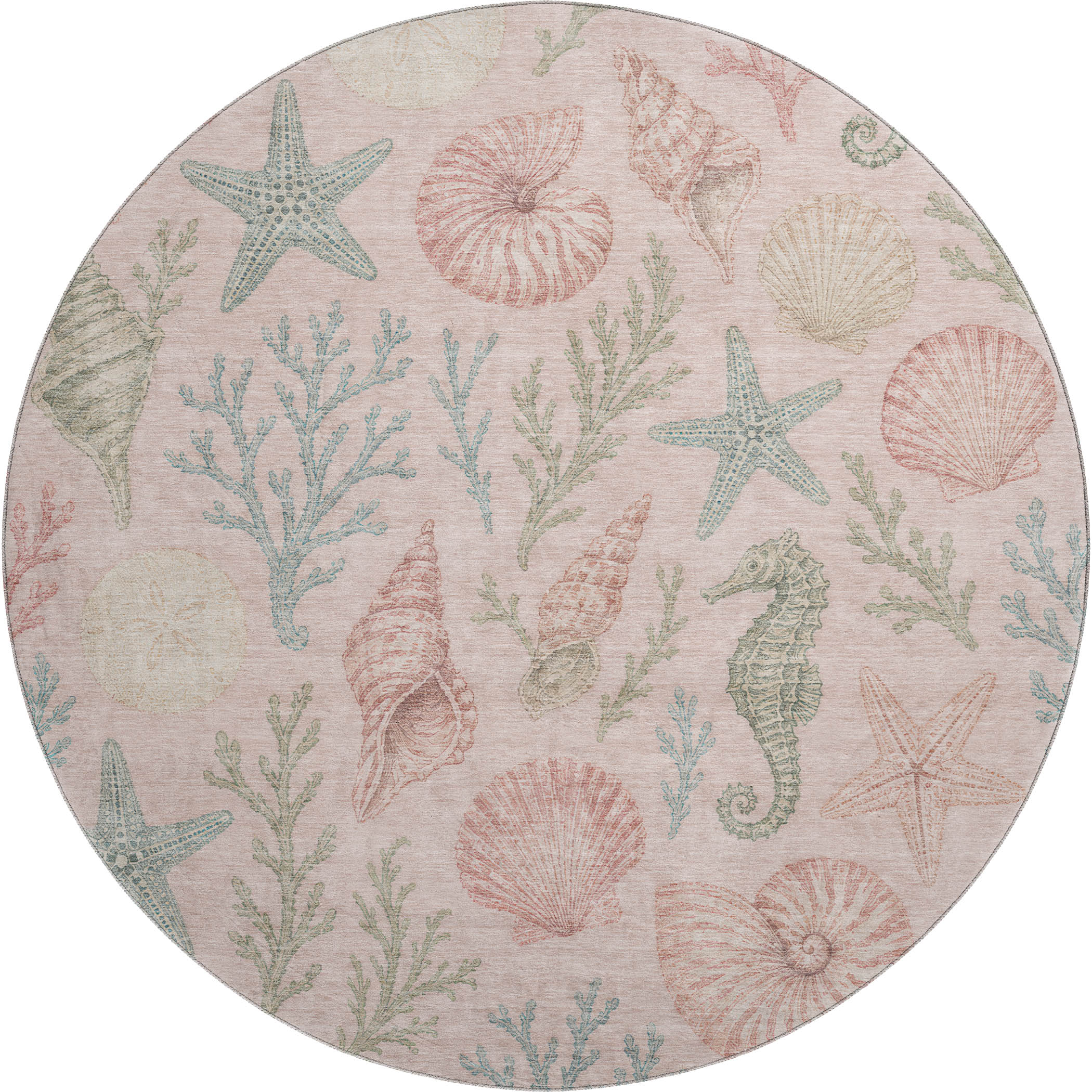 Dalyn Bluewater BW3 Pink Area Round Rug