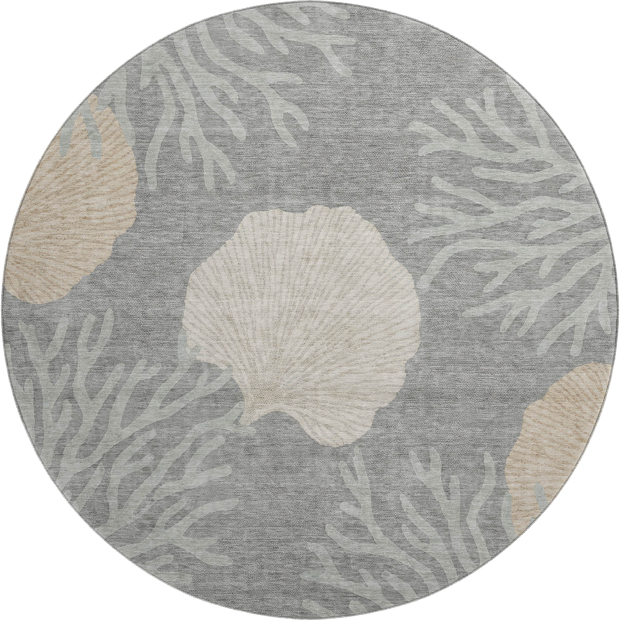 Dalyn Bluewater BW4 Gray Area Round Rug