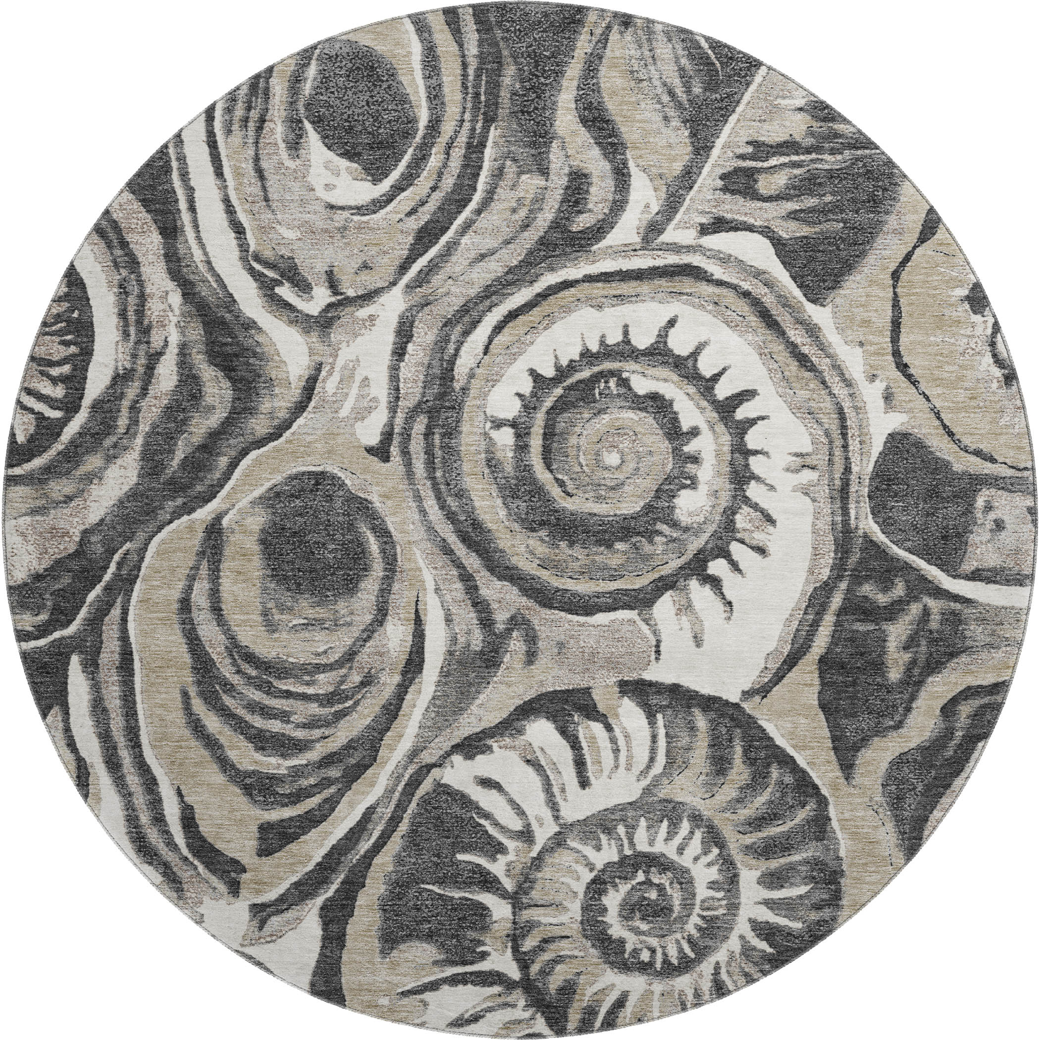 Dalyn Bluewater BW9 Black Area Round Rug