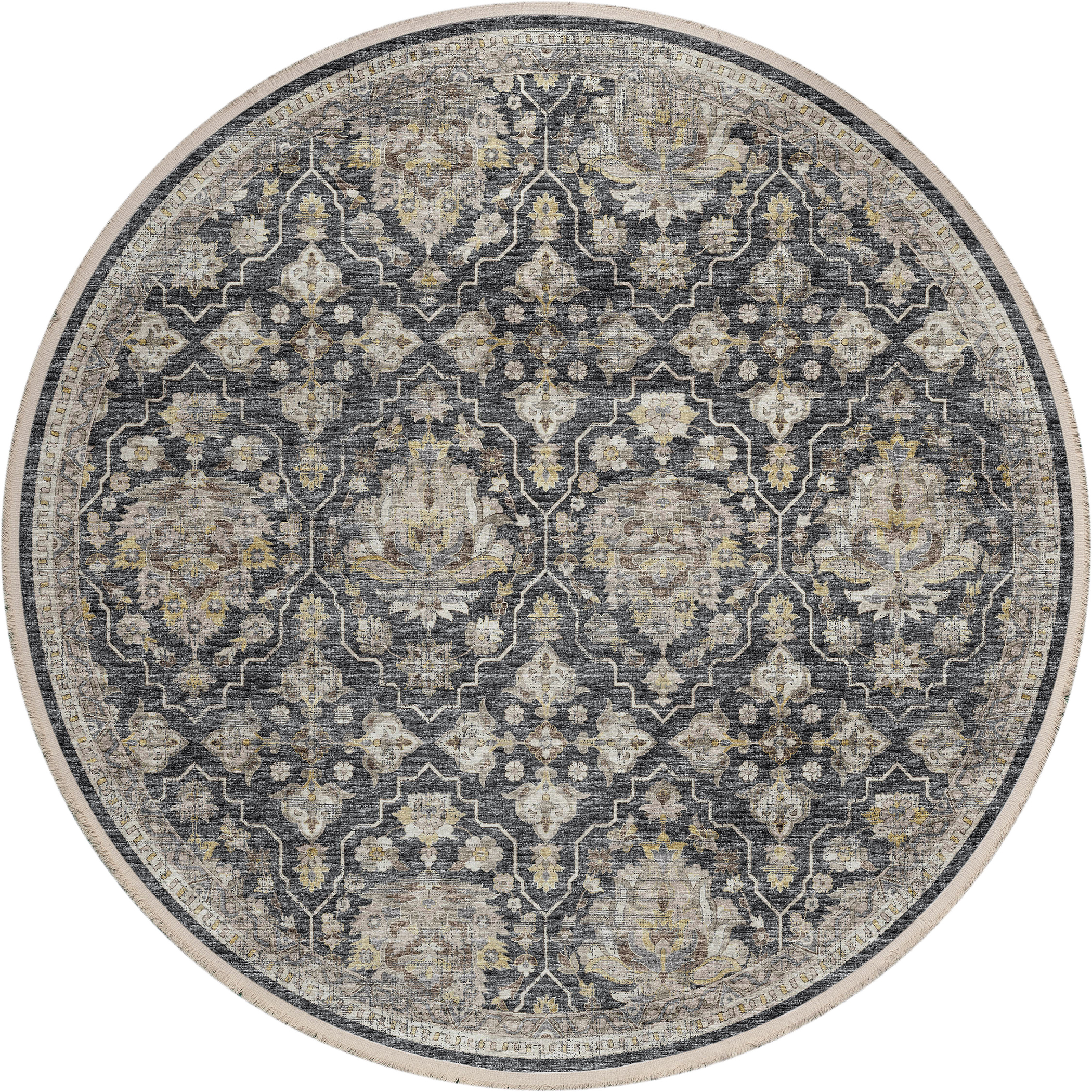 Dalyn Marbella MB4 Charcoal Area Round Rug