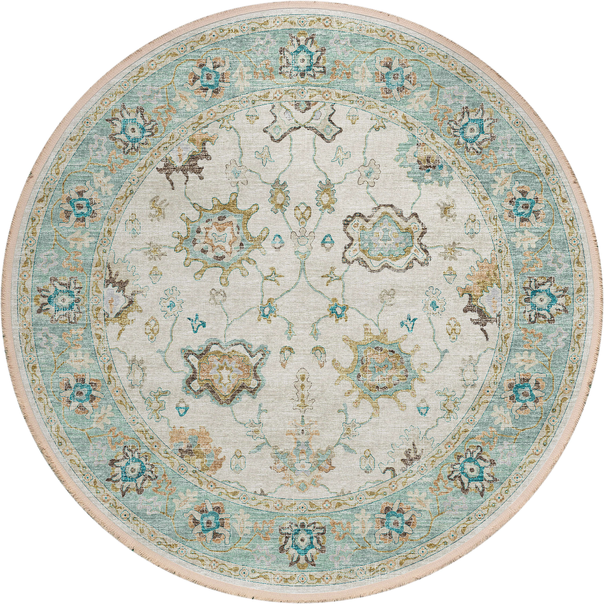 Dalyn Marbella MB6 Ivory Area Round Rug