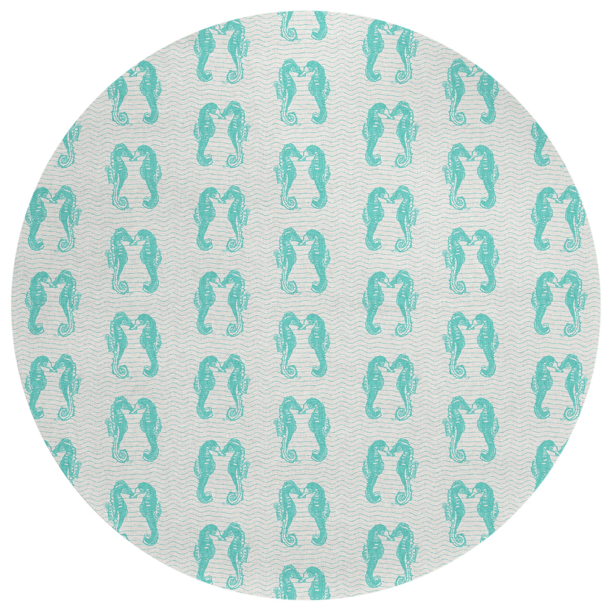 Dalyn Seabreeze SZ15 Teal Area Round Rug