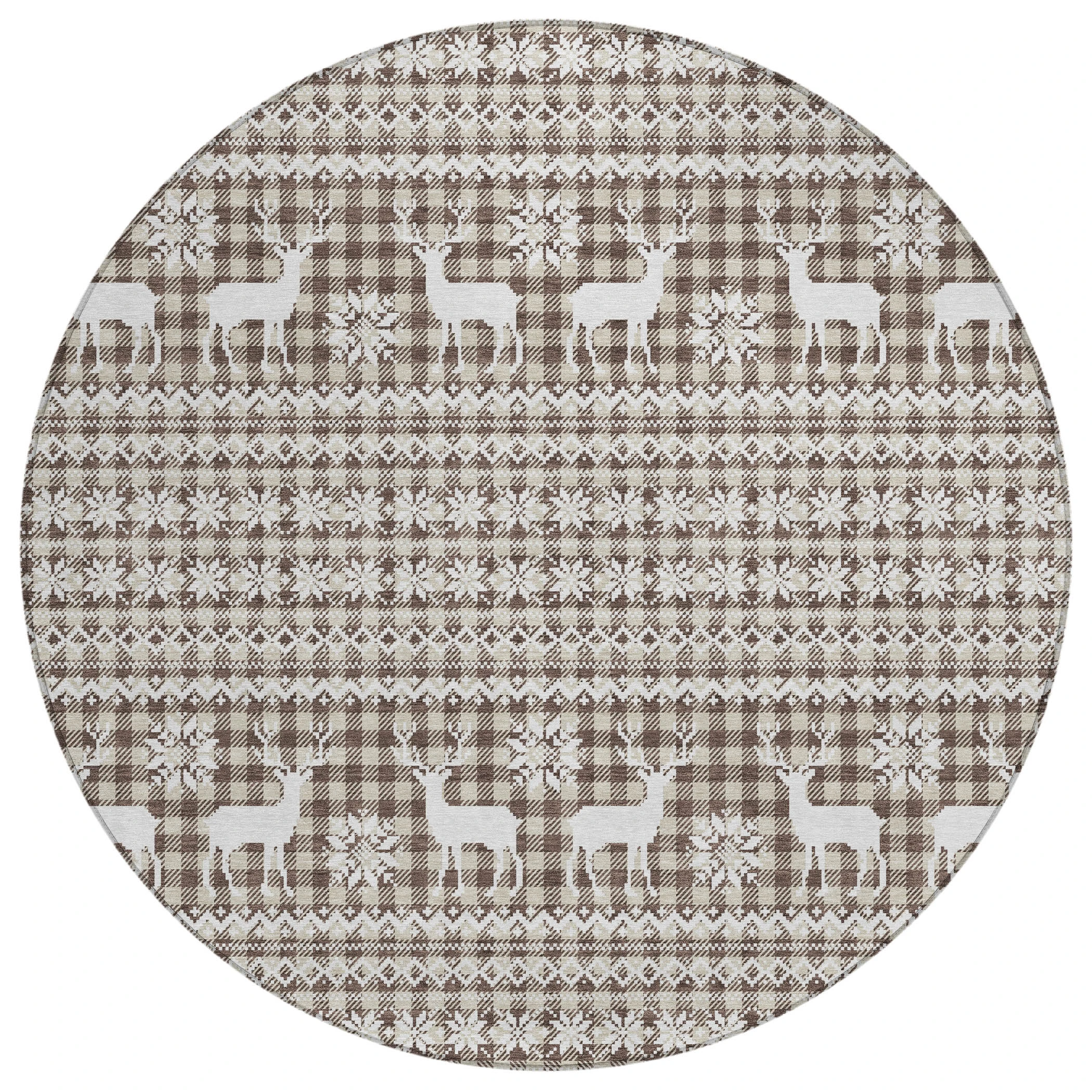 Dalyn Wonderland WN28 Brown Area Round Rug