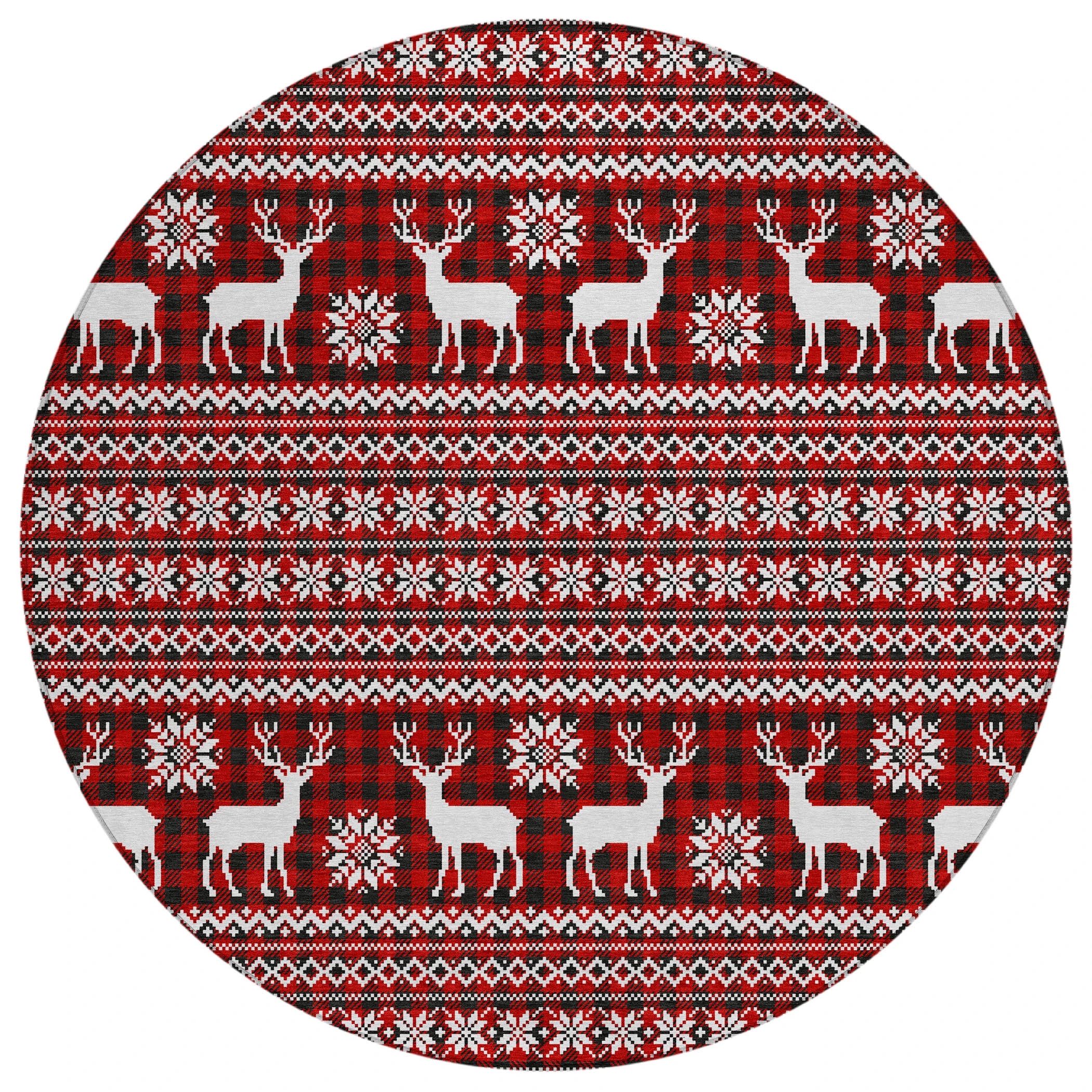 Dalyn Wonderland WN28 Red Area Round Rug