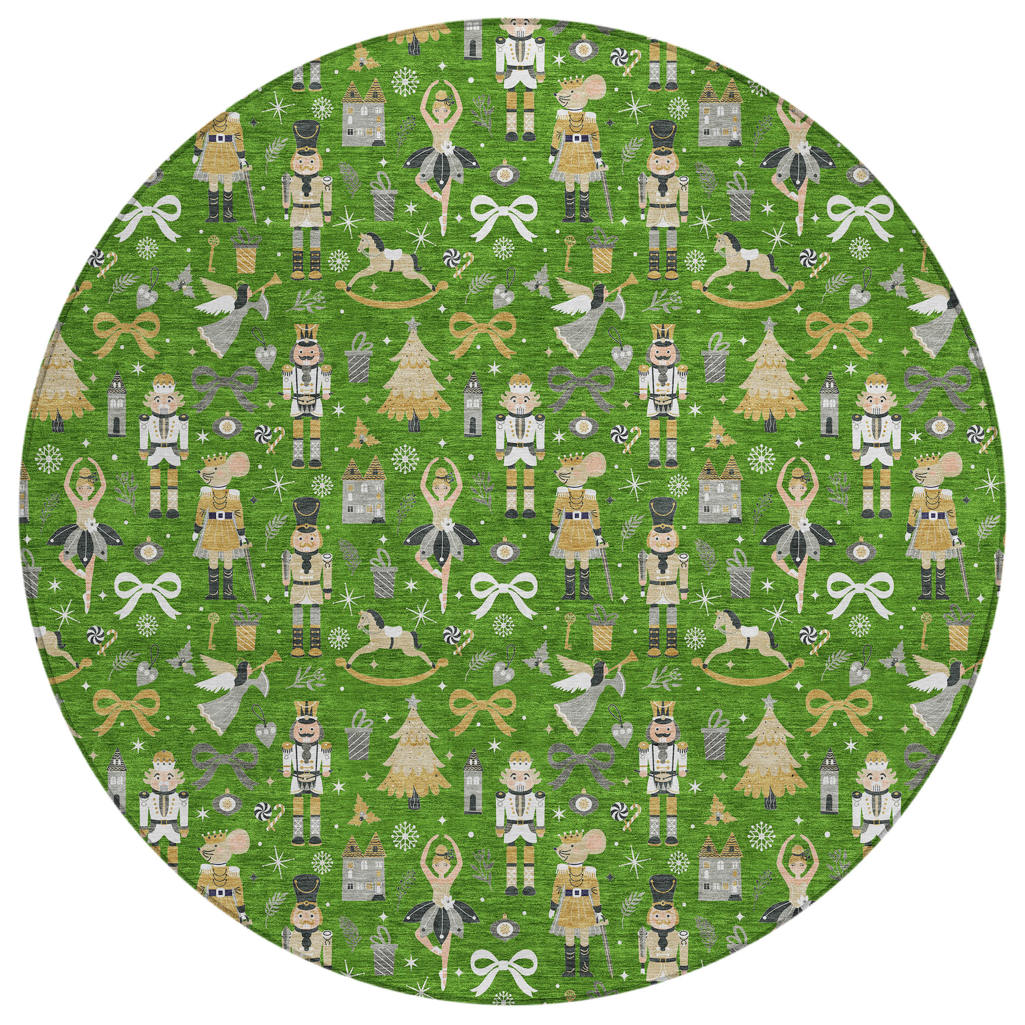 Dalyn Wonderland WN35 Green Area Round Rug